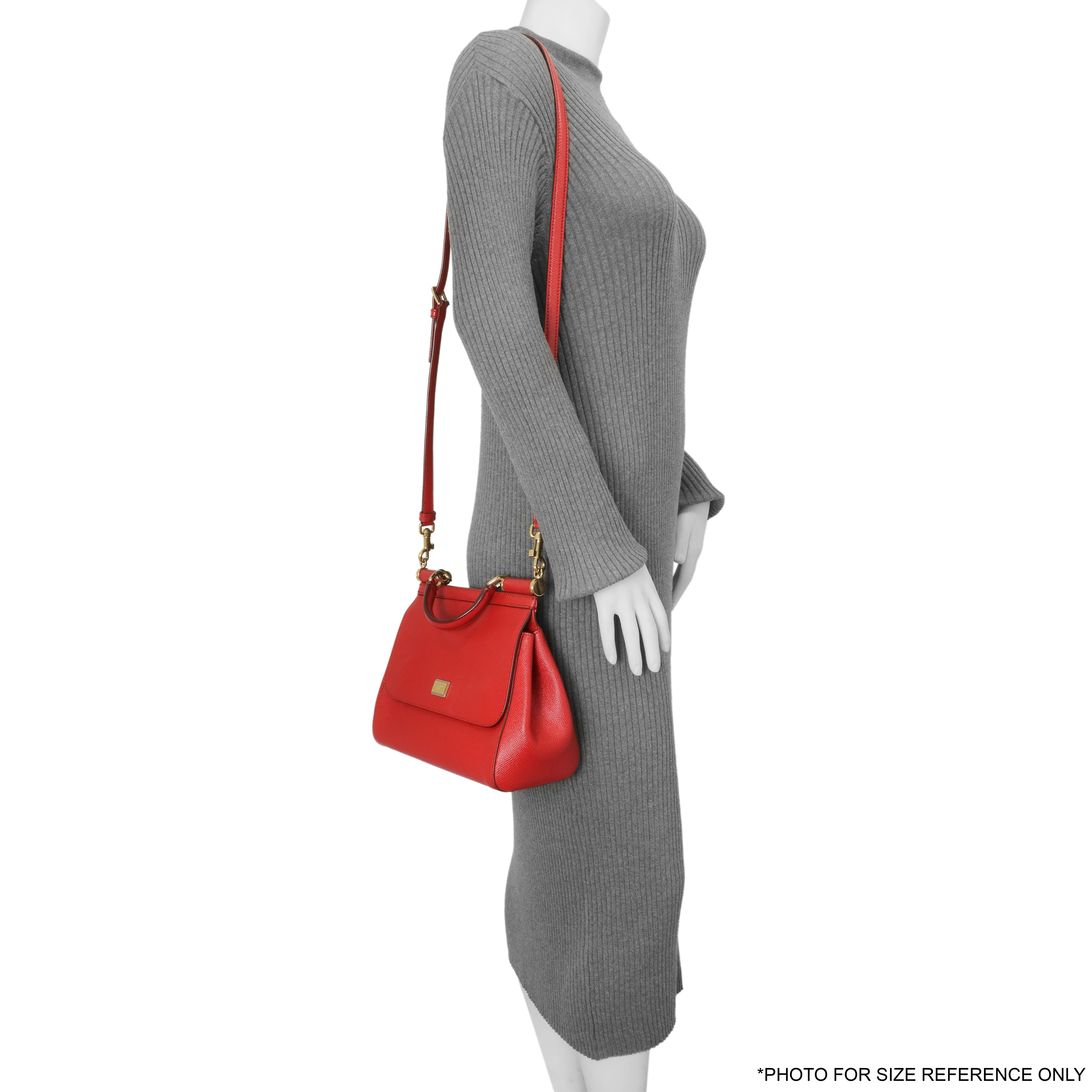 Dolce & Gabanna Red Calfskin Medium Miss Sicily - Image 10
