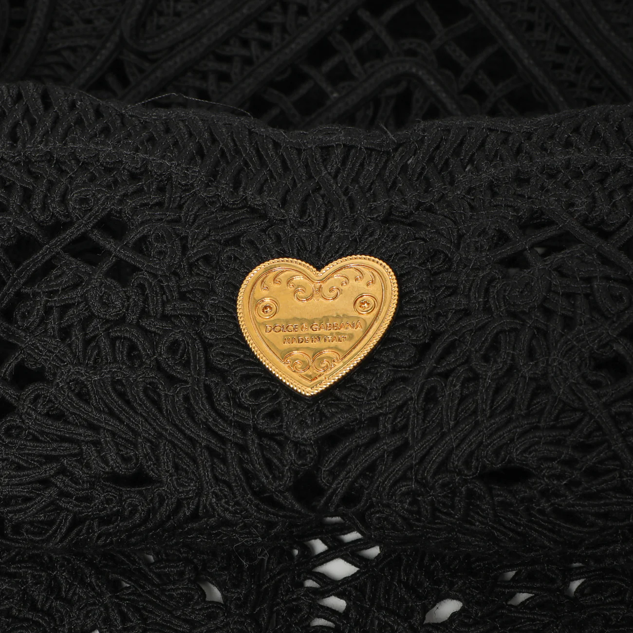 Dolce & Gabbana Black Cordonetto Lace Tote - Image 9
