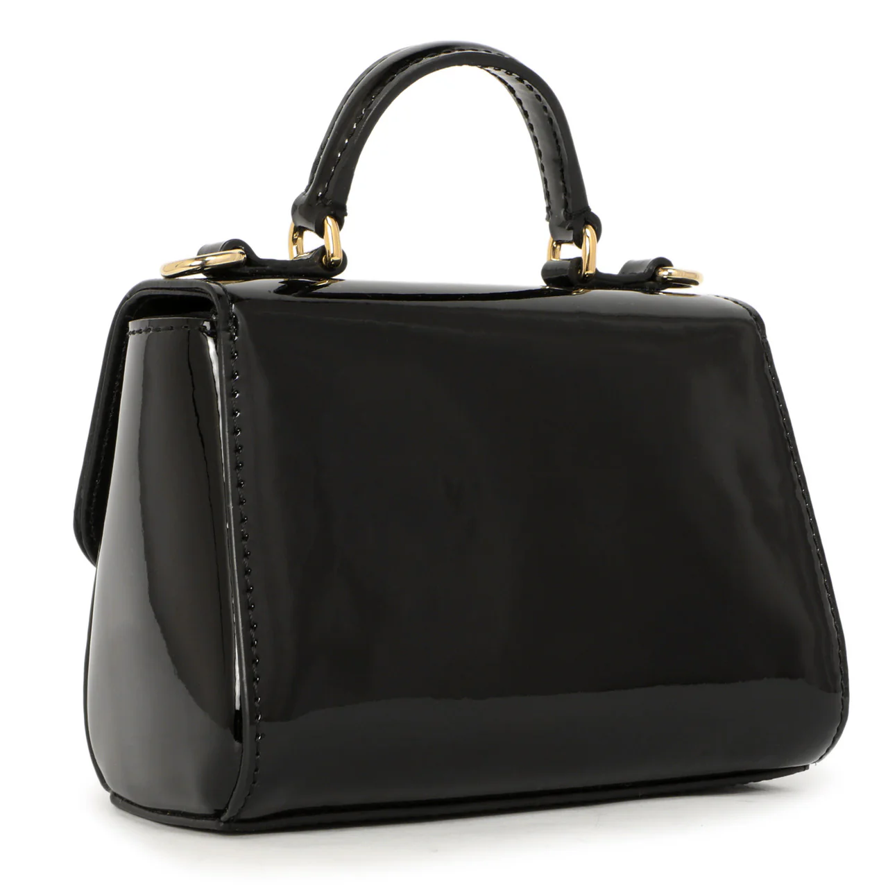 Dolce & Gabbana Black Vernice Mini Satchel - Image 3