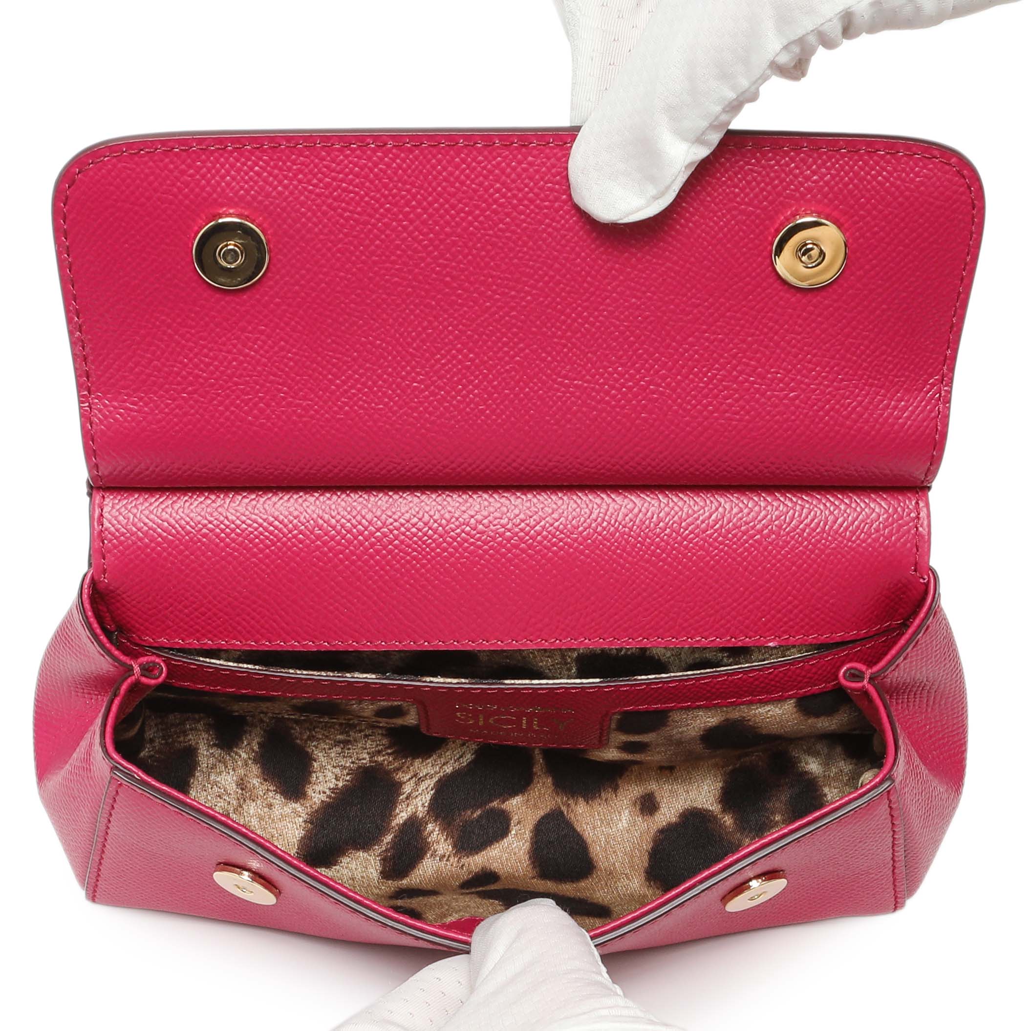 Dolce & Gabbana Fuchsia Dauphine Mini Miss Sicily Bag - Image 4