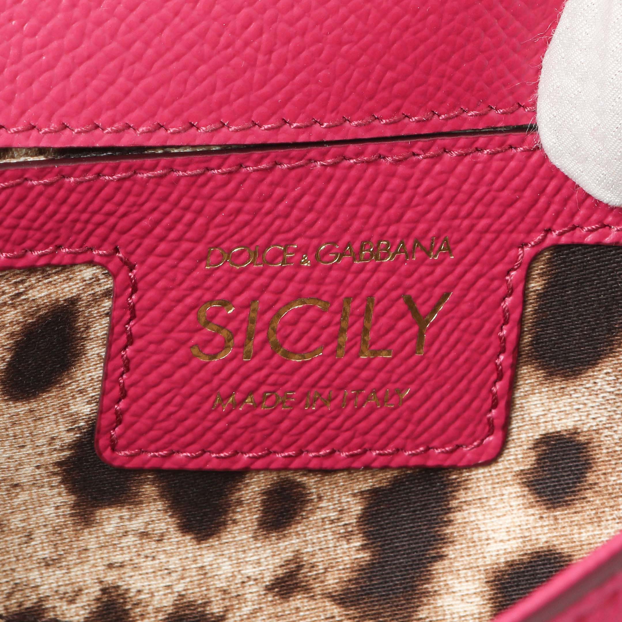 Dolce & Gabbana Fuchsia Dauphine Mini Miss Sicily Bag - Image 5