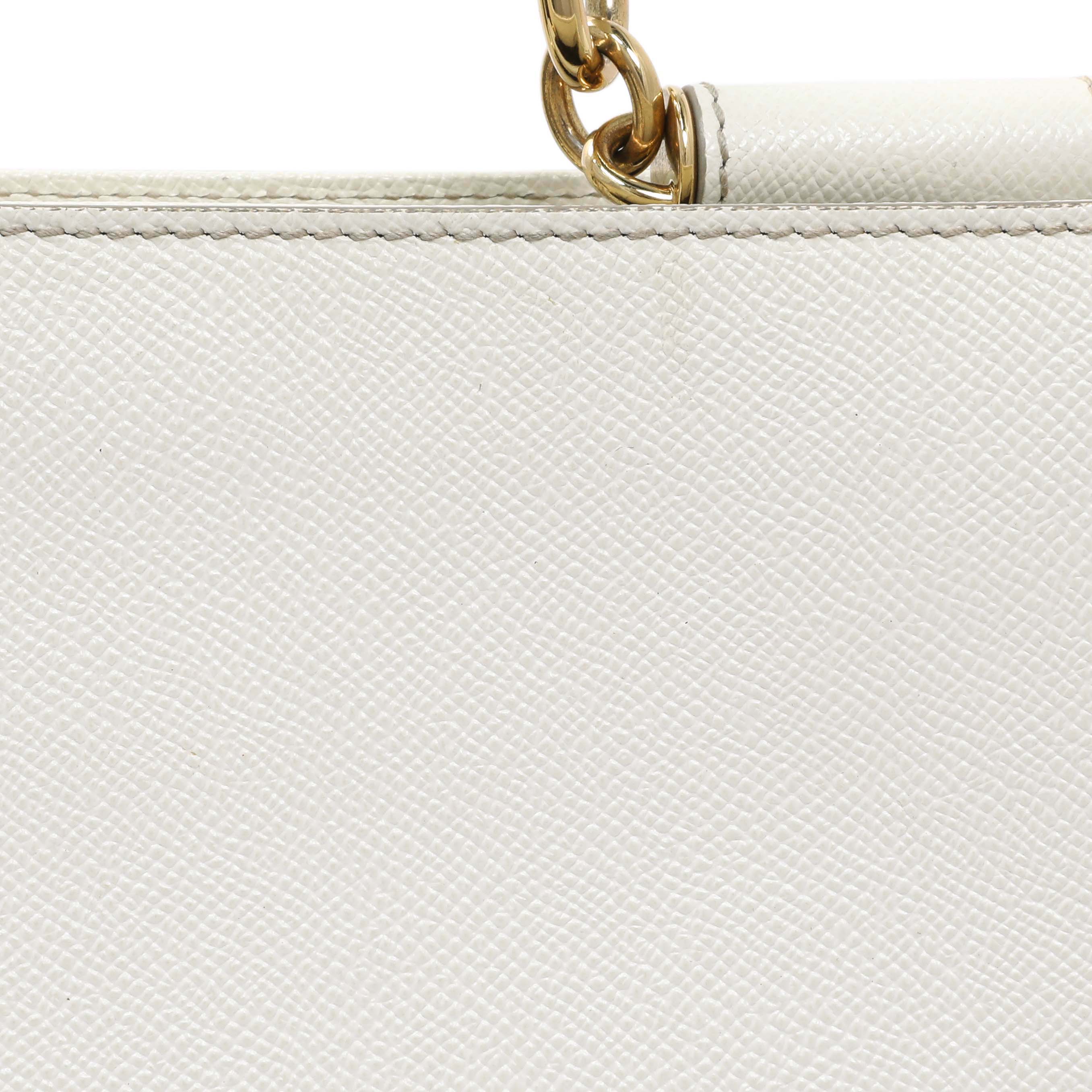 Dolce & Gabbana White Dauphine Miss Sicily Satchel - Image 11