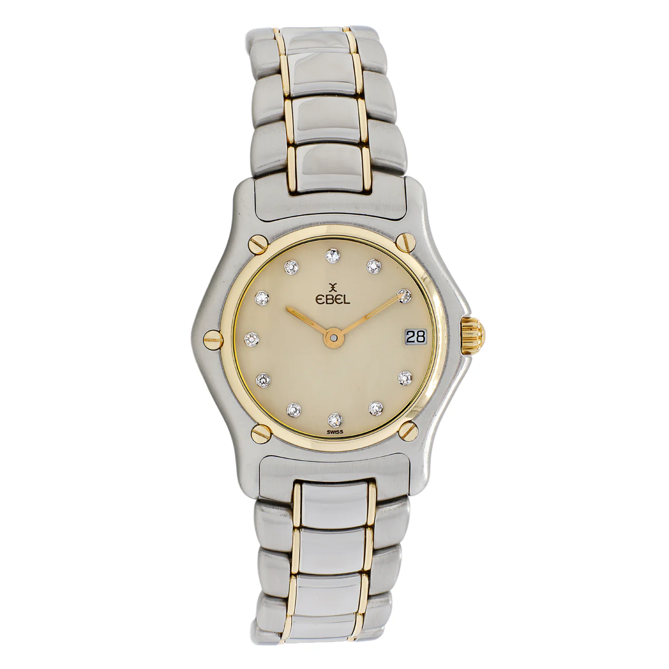 Ebel Stainless Steel 18K Yellow Gold Quartz 1911