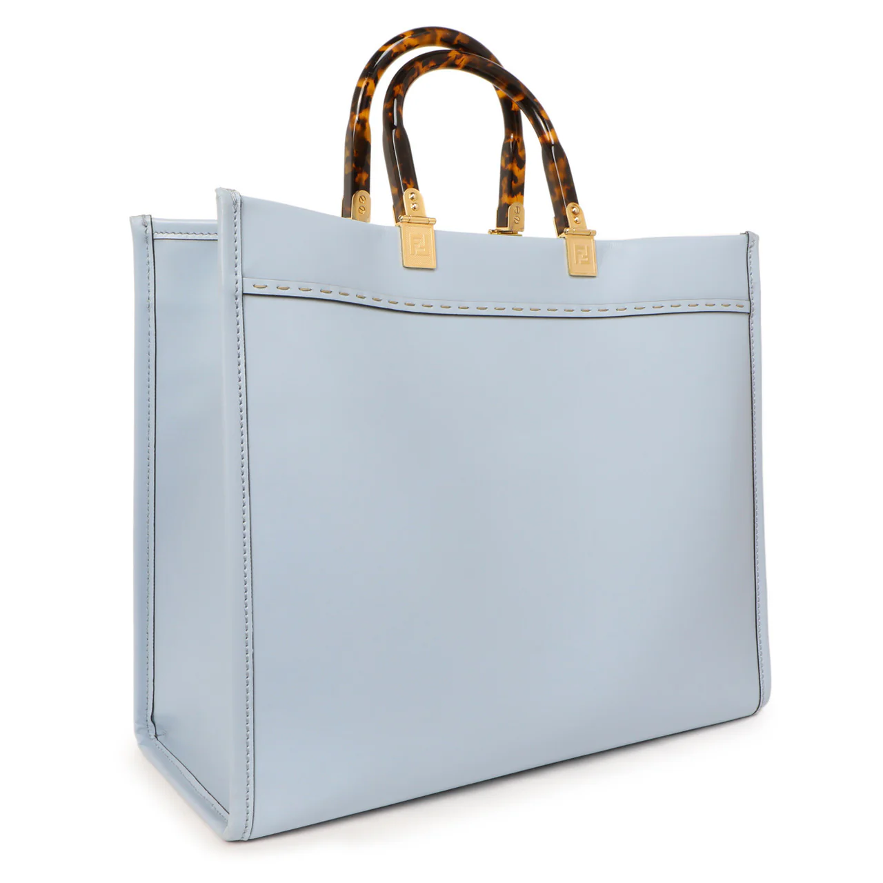 Fendi Azzurro Baby Vitello King Plexiglass Medium Sunshine Shopper Tote - Image 2