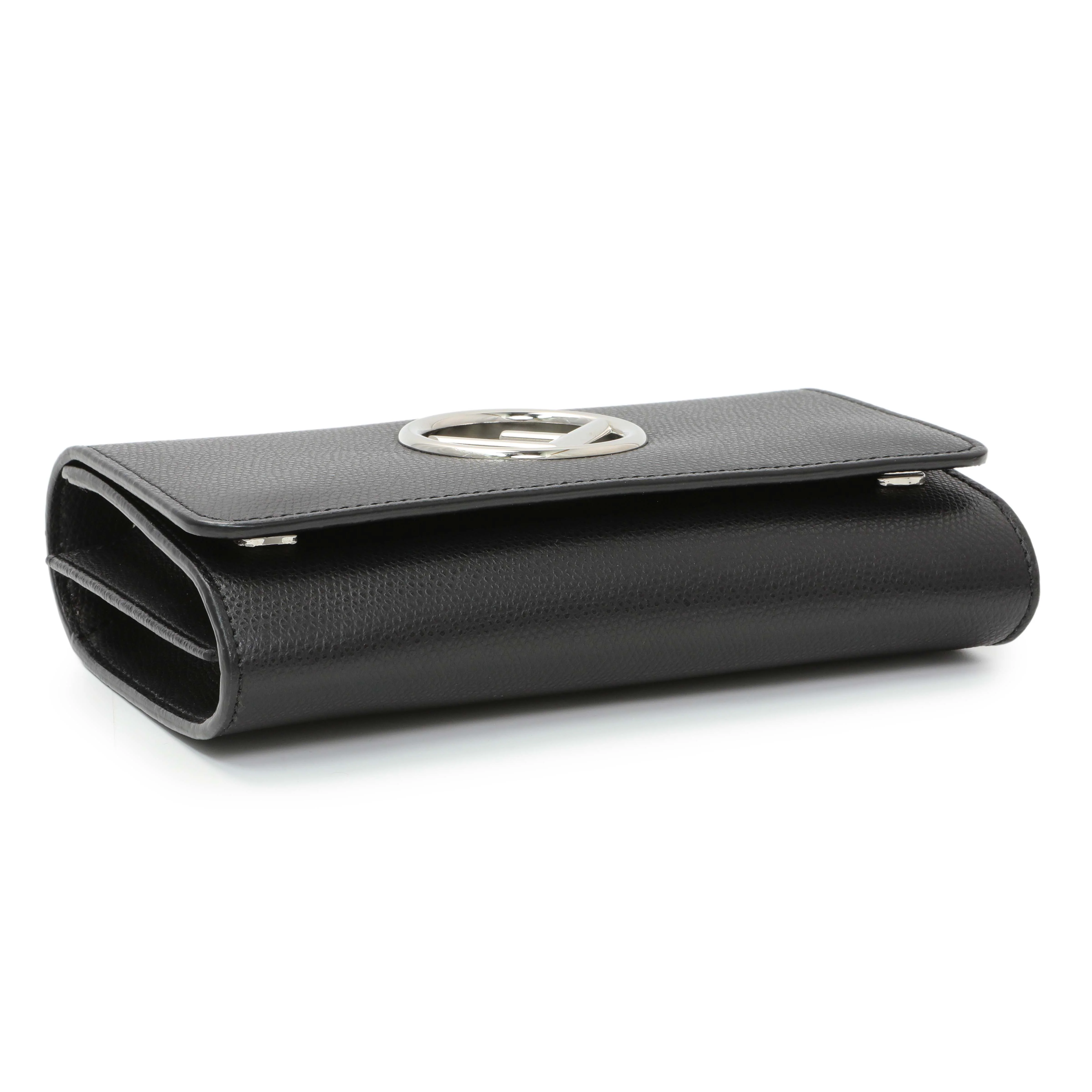 Fendi Black Calfskin F is Fendi Kan I Wallet On Chain - Image 3