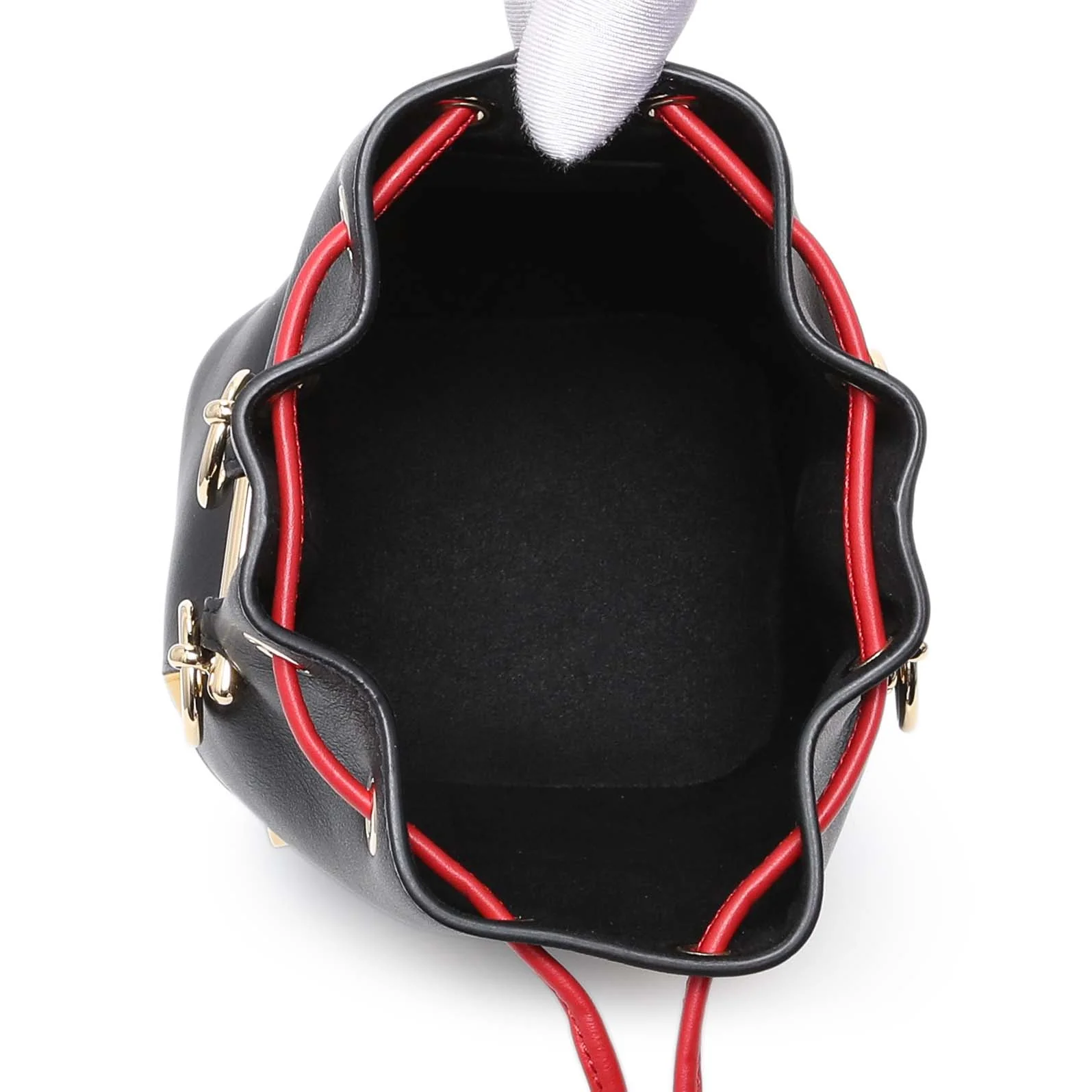 Fendi Black Calfskin Monster Mini Mon Tresor Bucket Bag - Image 4