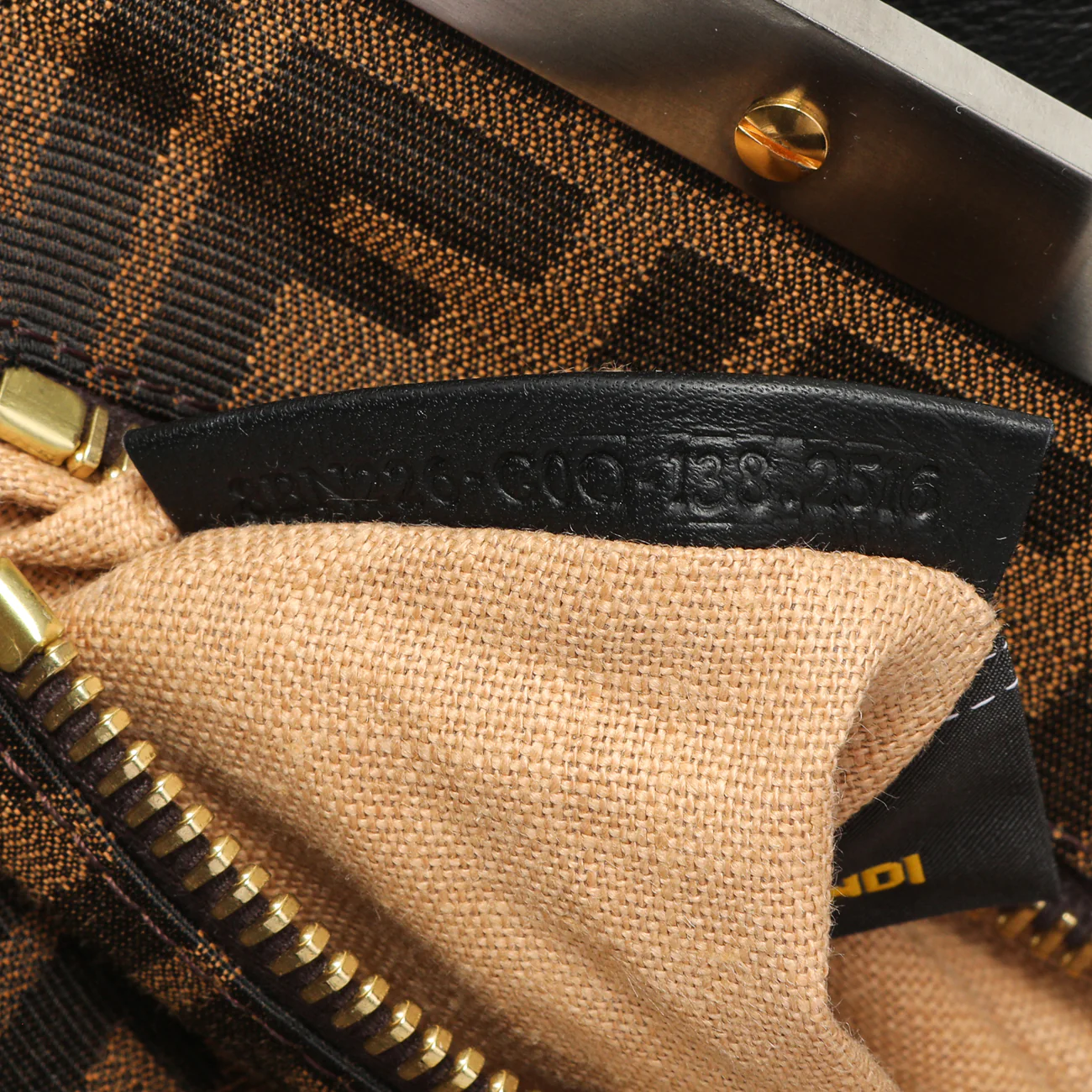 Fendi Black Vitello Seta Medium Peekaboo Iconic Satchel - Image 10
