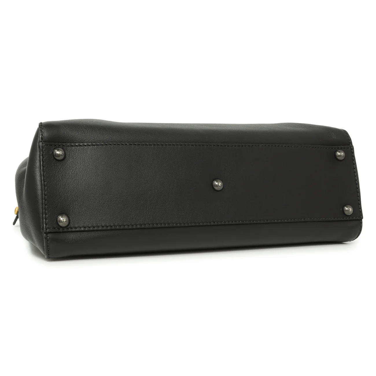 Fendi Black Vitello Seta Medium Peekaboo Iconic Satchel - Image 3