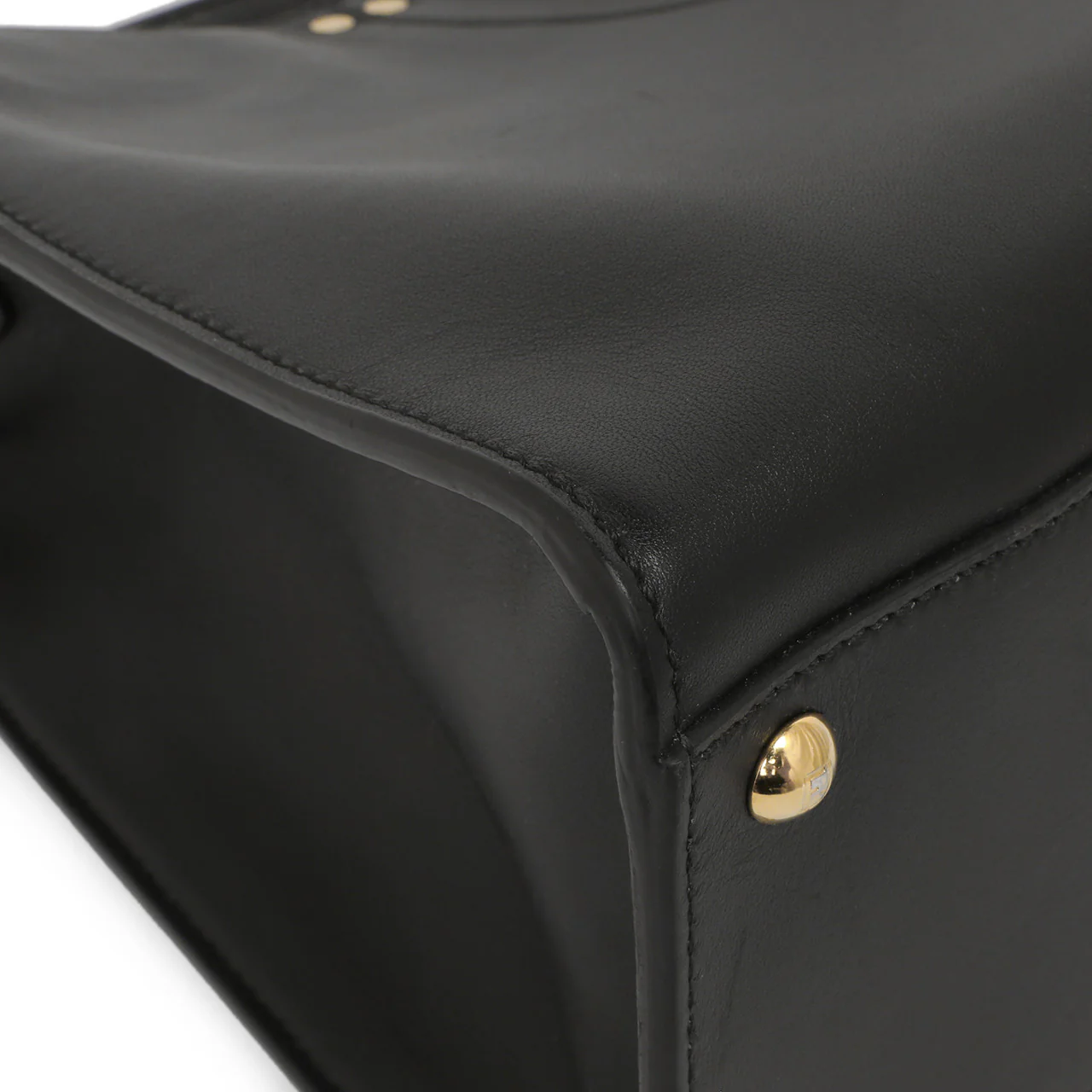 Fendi Black Vitello Seta Medium Peekaboo X-Lite - Image 7