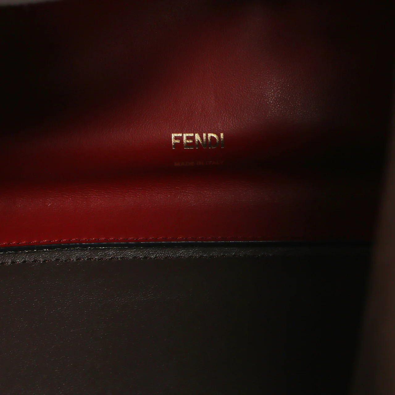 Fendi Black Vitello Seta Medium Peekaboo X-Lite - Image 9