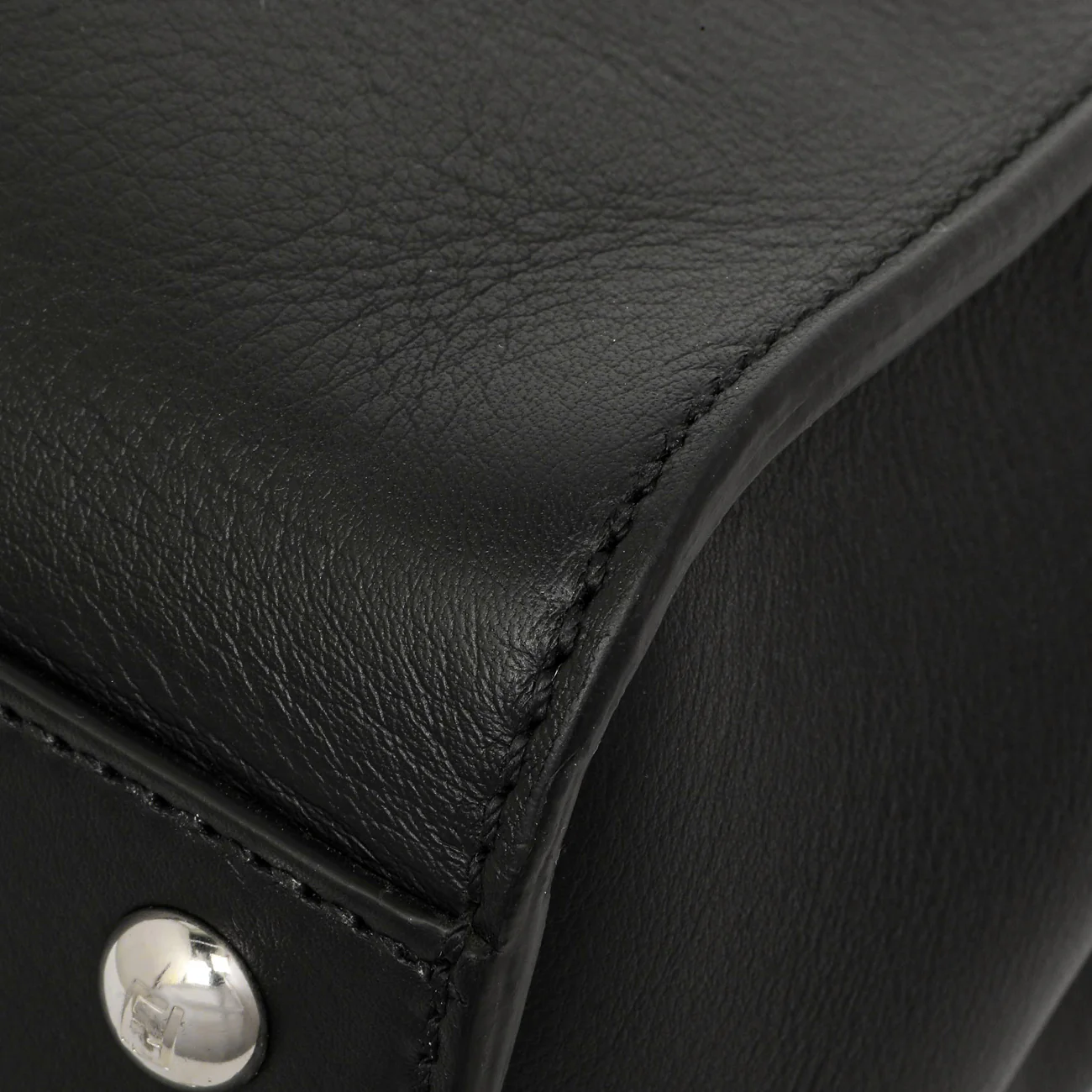 Fendi Black Vitello Seta Snakeskin Crocodile Monster Eyes Medium Peekaboo Iconic Satchel - Image 7