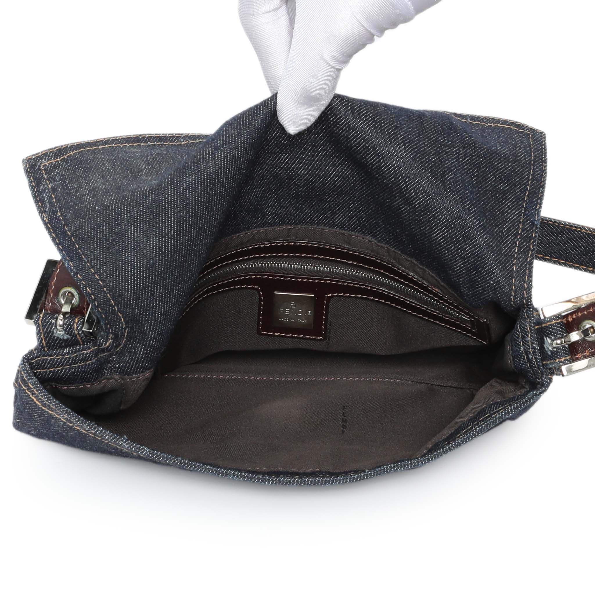 Fendi Blue Denim Baguette - Image 4