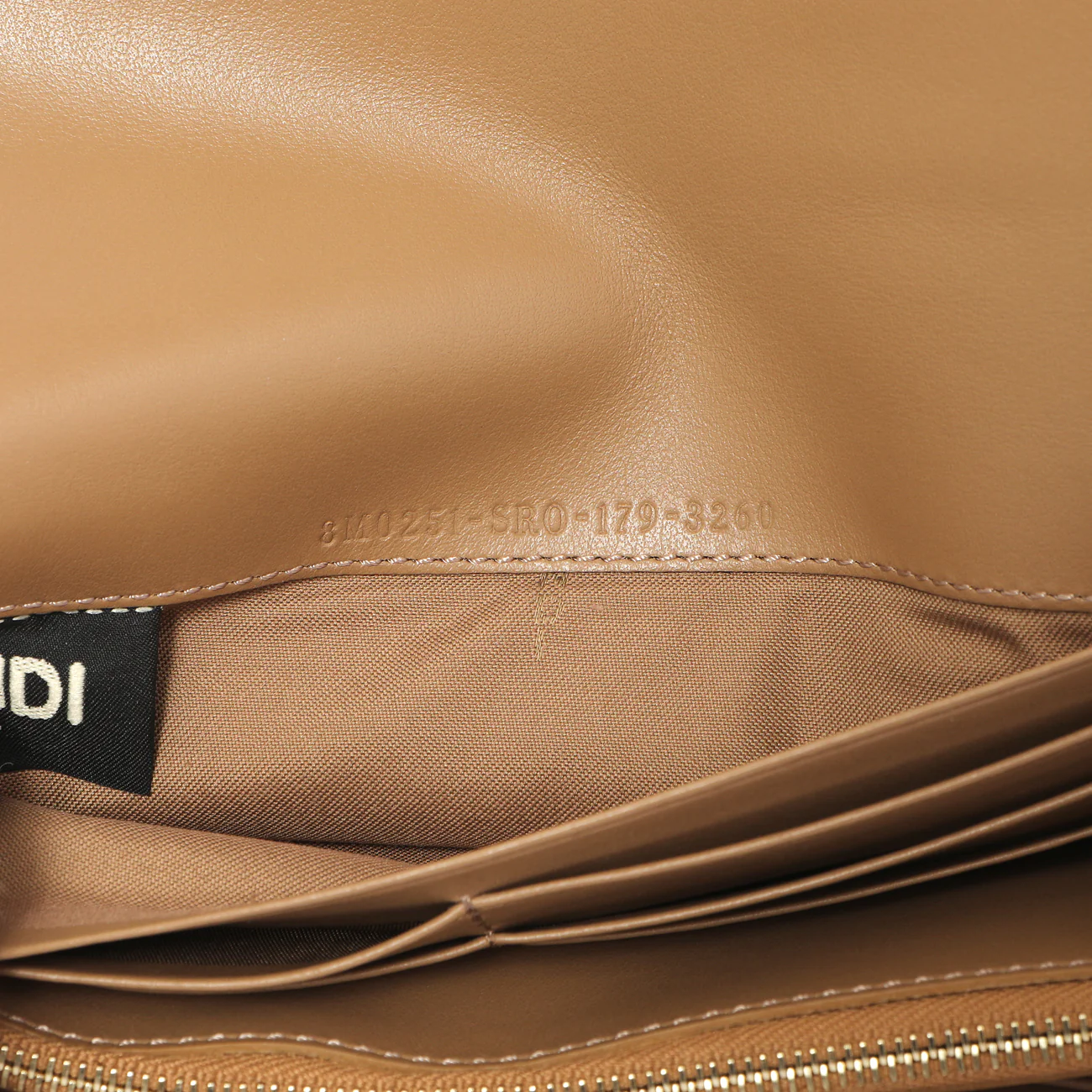 Fendi Brown Vitello Liberty Studded Continental Wallet - Image 5