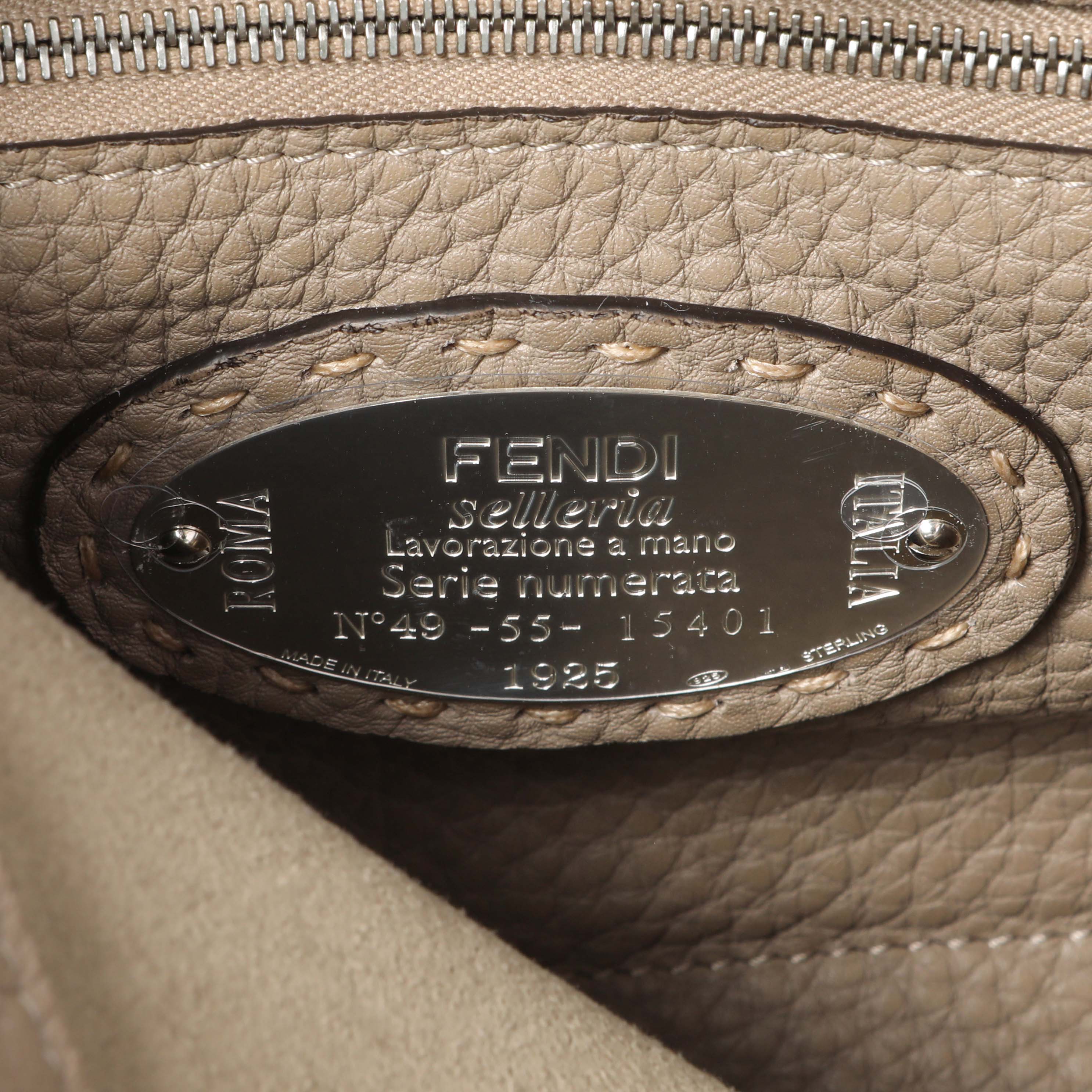 Fendi Cuoio Romano Snakeskin Selleria Mini Peekaboo Iconic Satchel - Image 5