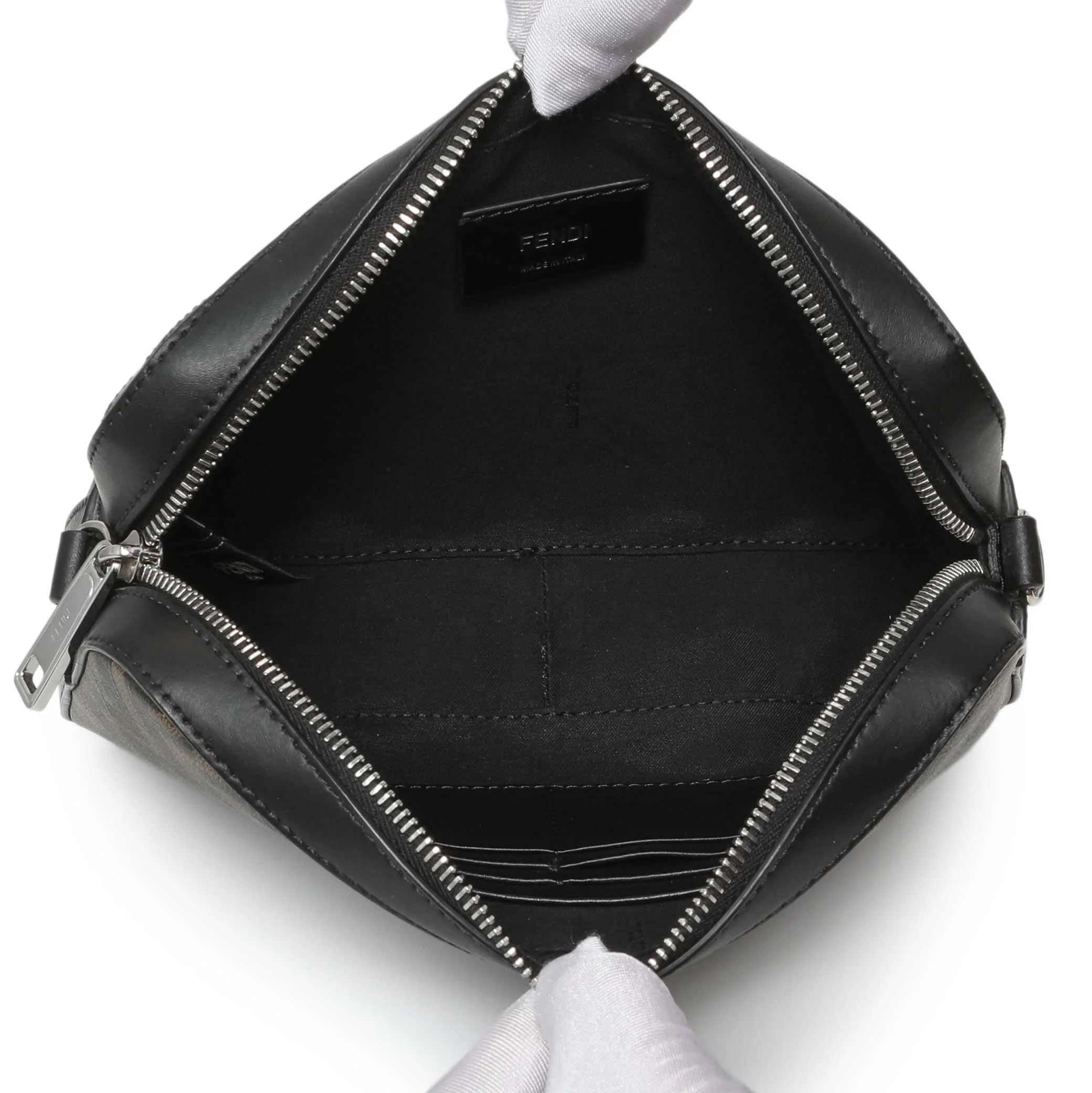 Fendi Diagonal Brown FF Canvas Camera Case - Image 4