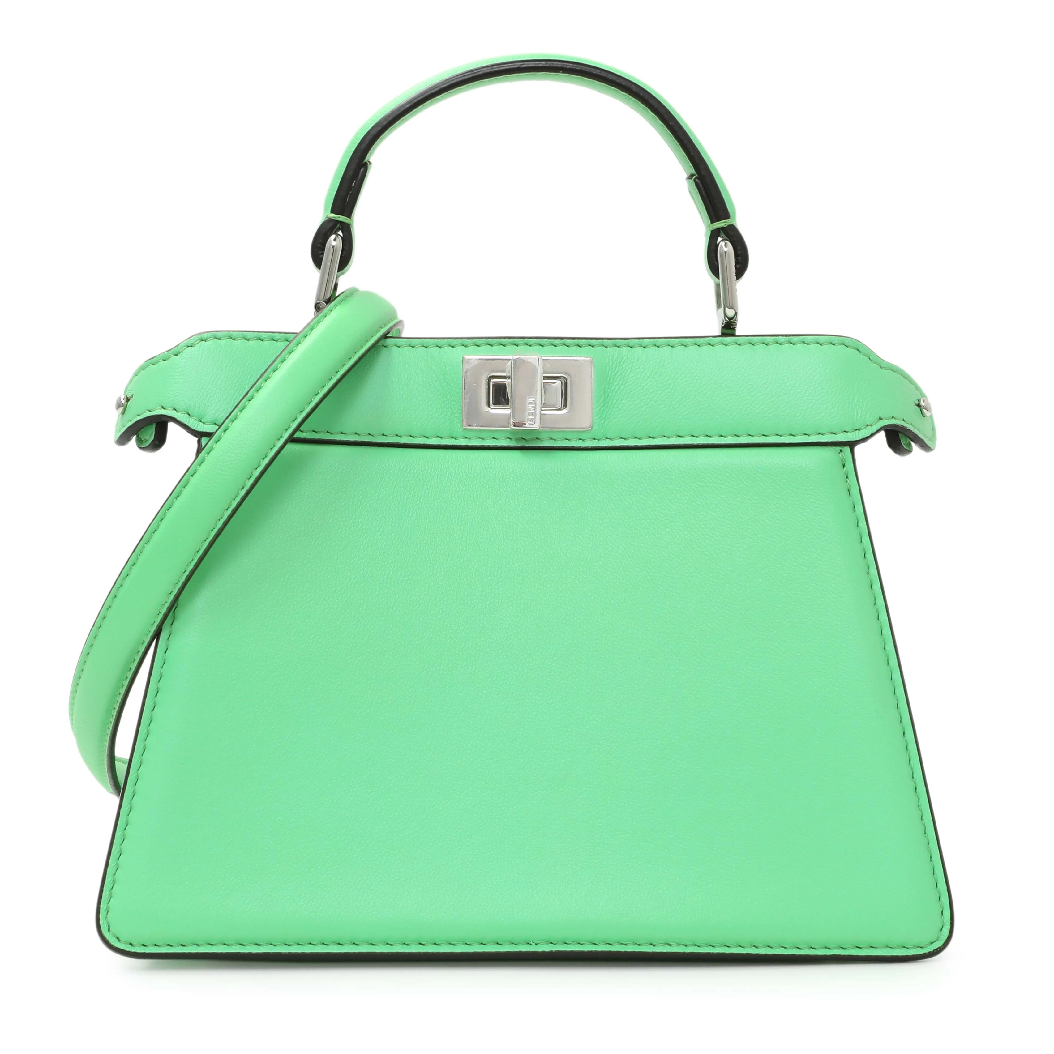 Fendi Edamame Shiny Nappa Petite Peekaboo I SEE U Satchel