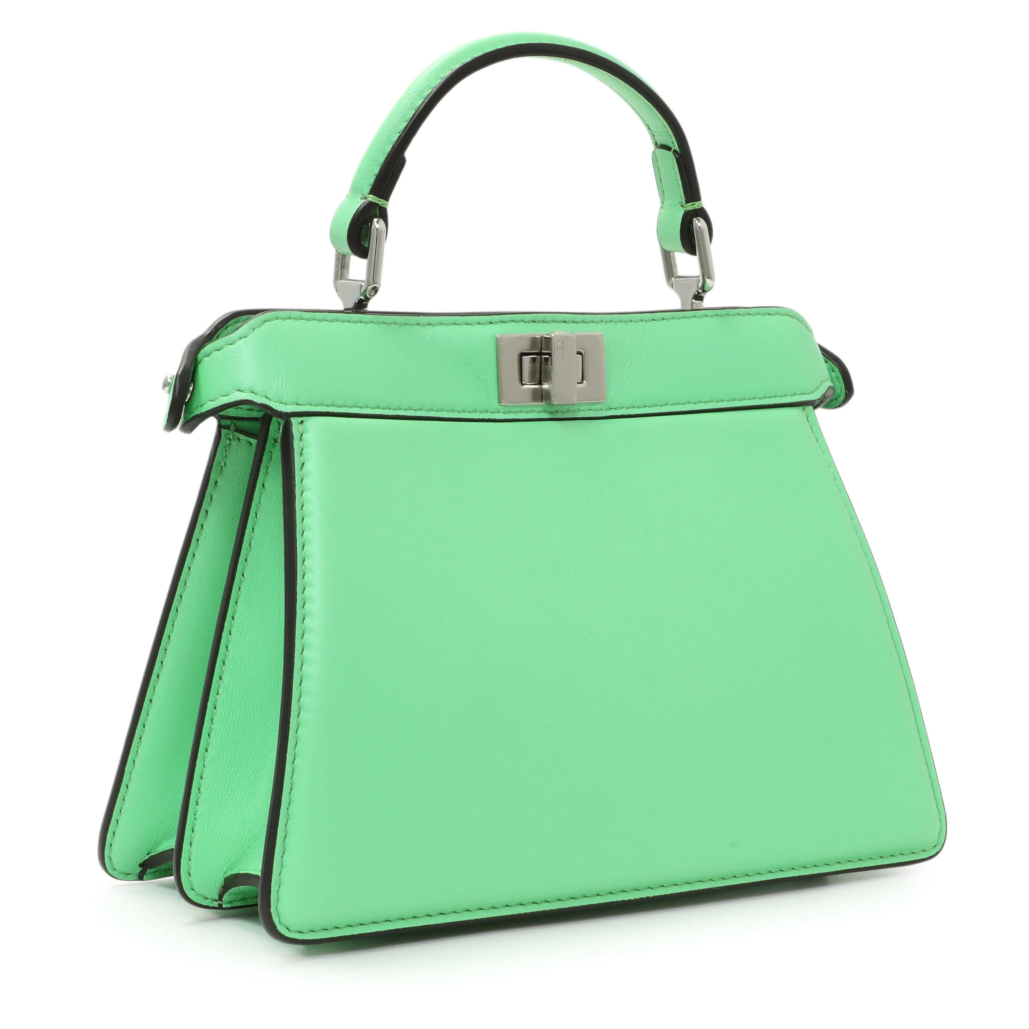 Fendi Edamame Shiny Nappa Petite Peekaboo I SEE U Satchel - Image 2