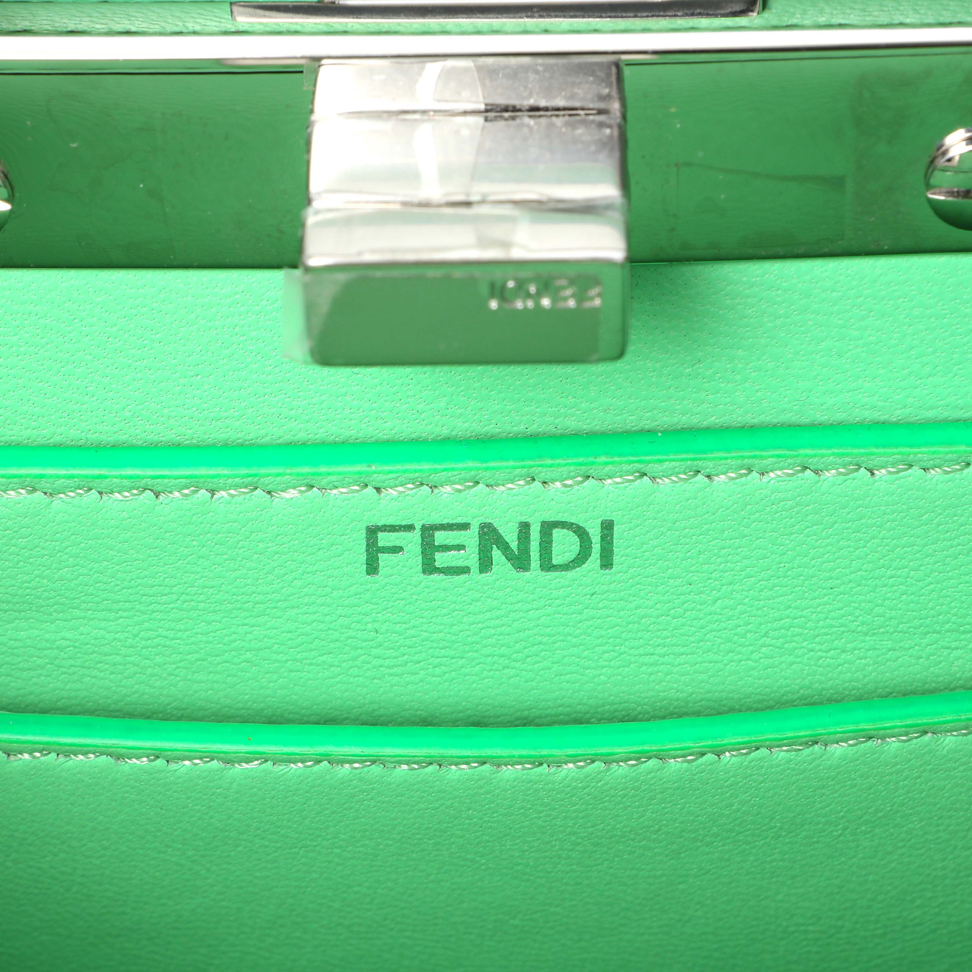 Fendi Edamame Shiny Nappa Petite Peekaboo I SEE U Satchel - Image 5