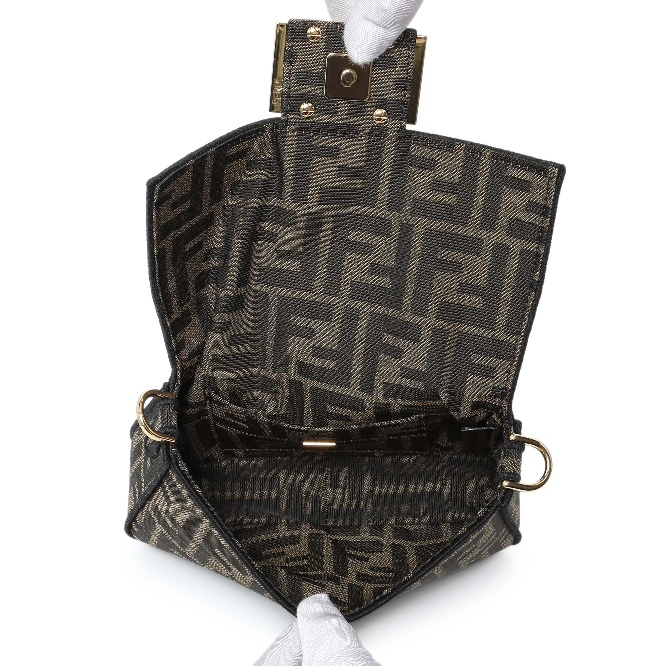 Fendi Fabric Jacquard FF 1974 Mini Baguette - Image 4