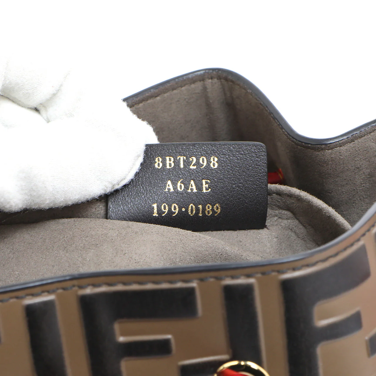 Fendi FF 1974 Embossed Calfskin Grande Mon Tresor Bucket Bag - Image 12
