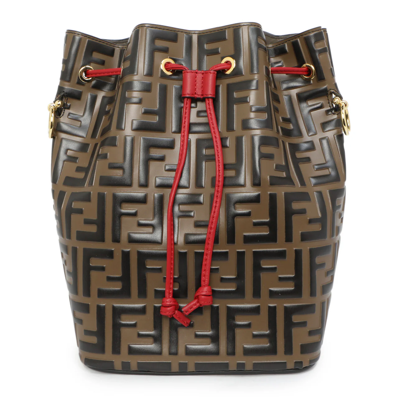 Fendi FF 1974 Embossed Calfskin Grande Mon Tresor Bucket Bag - Image 2