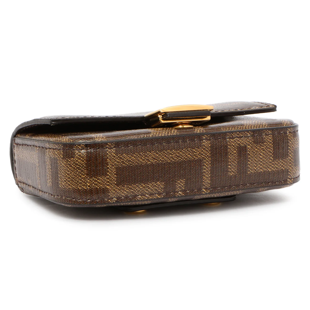 Fendi Glazed Canvas Vitello Century FF 1974 Nano Baguette Belt Bag - Image 3