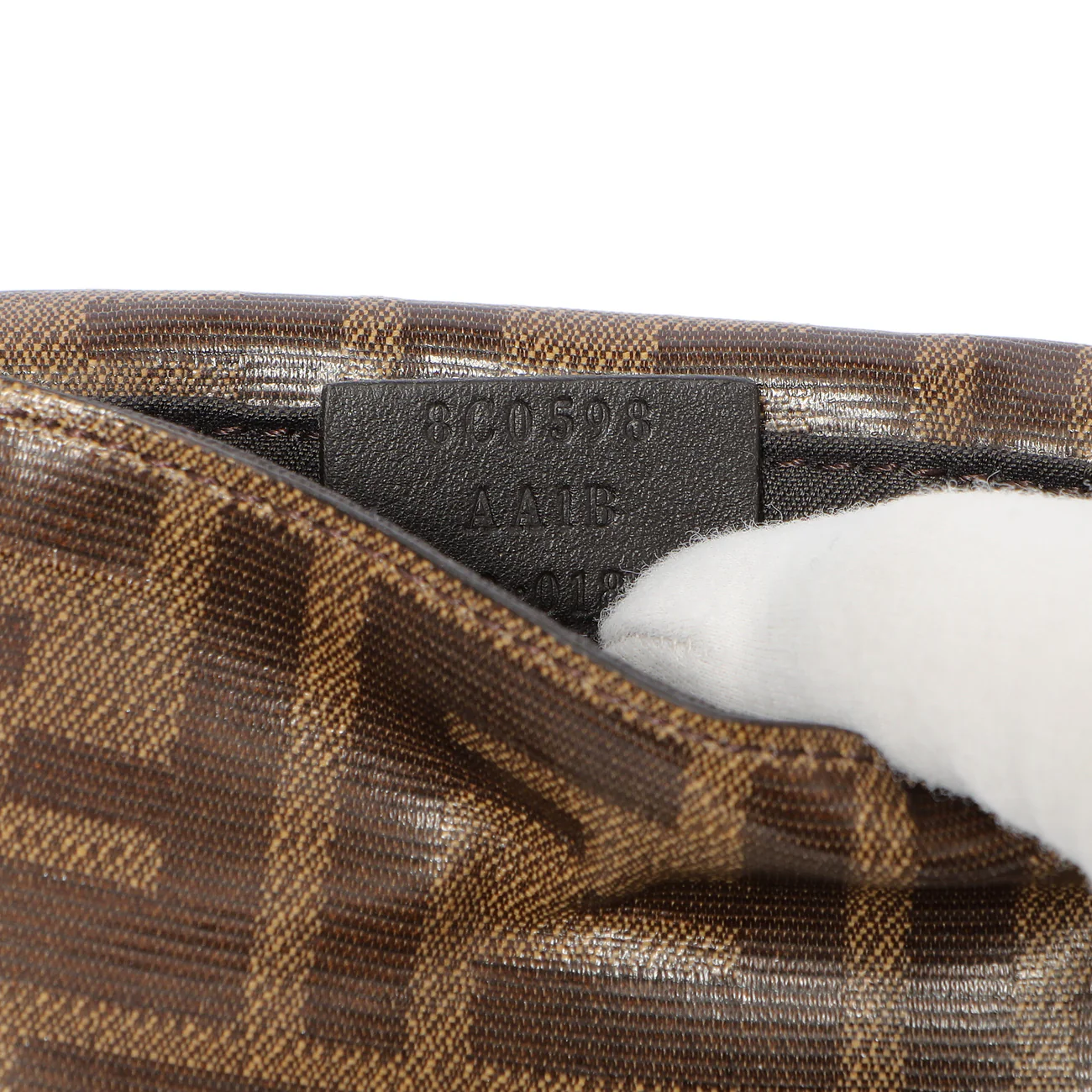 Fendi Glazed Canvas Vitello Century FF 1974 Nano Baguette Belt Bag - Image 6