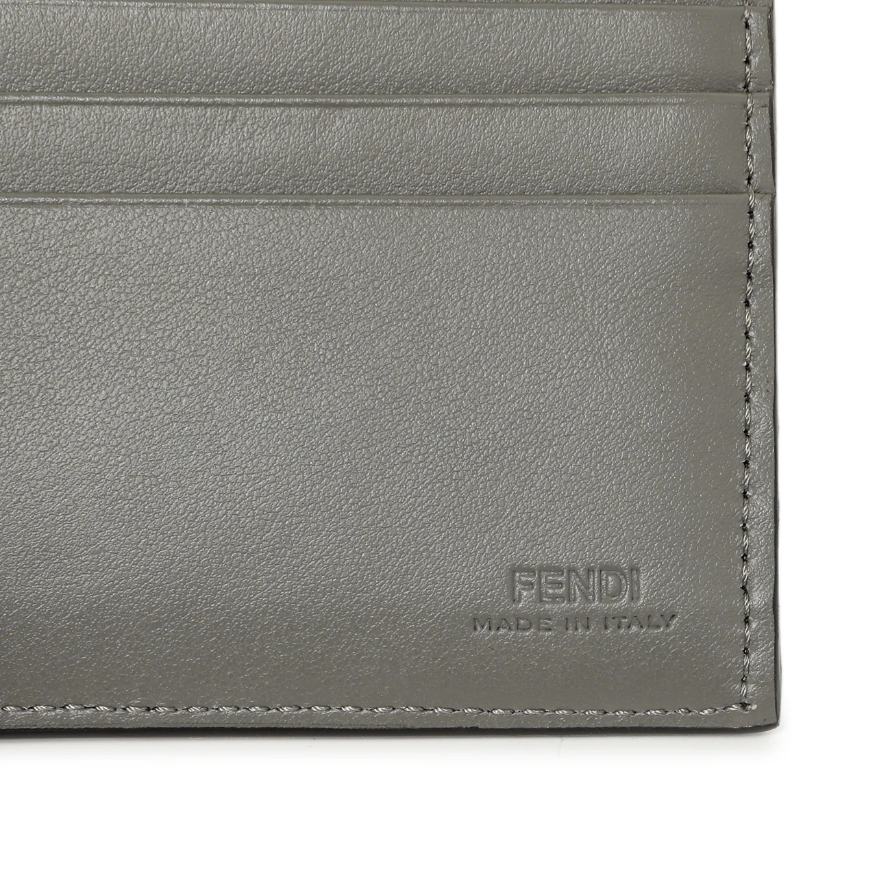 Fendi Grey Vitello King Diagonal Bifold Wallet - Image 5