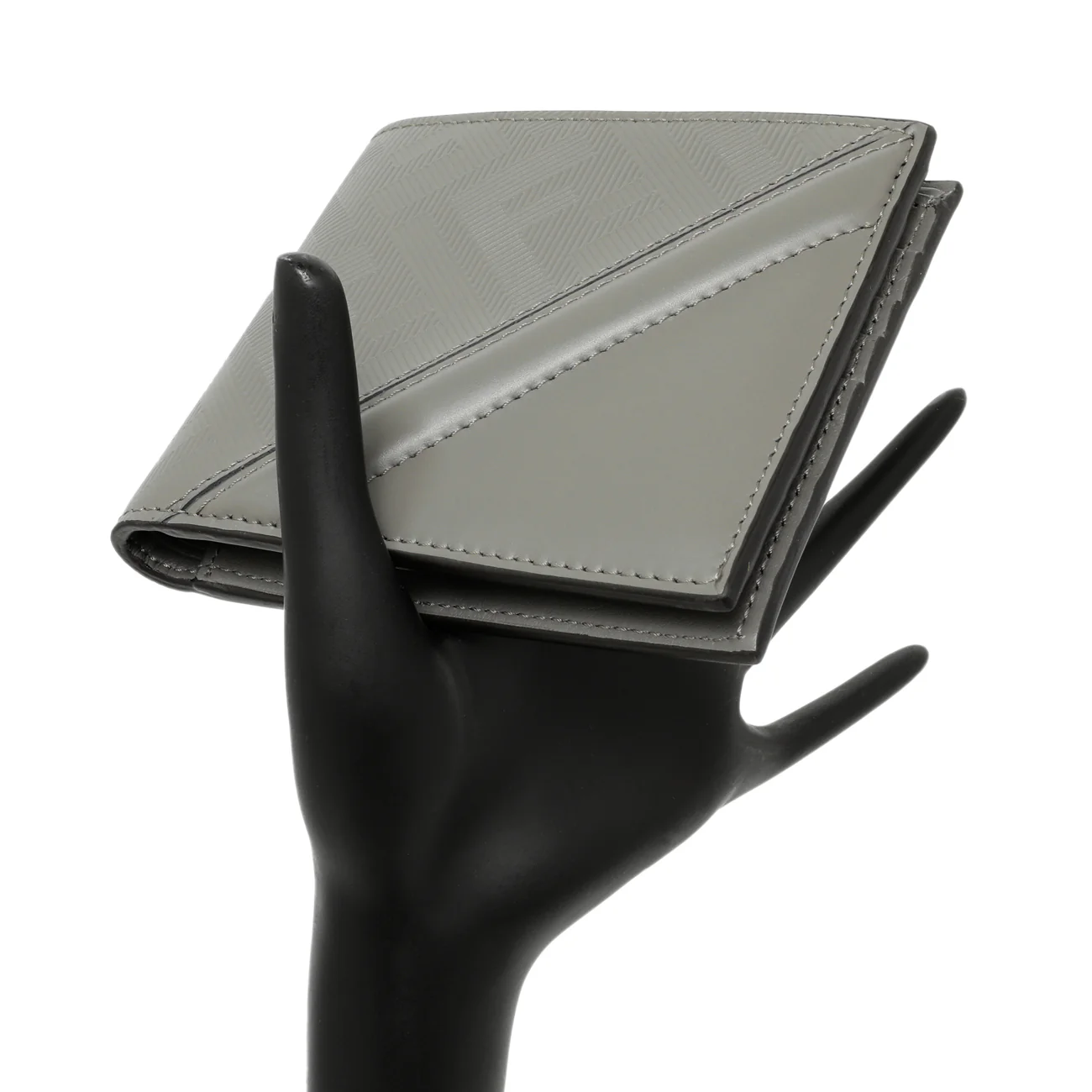 Fendi Grey Vitello King Diagonal Bifold Wallet - Image 7