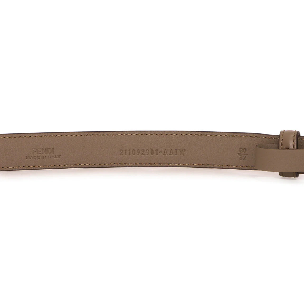 Fendi Grey Vitello King FF 20mm Belt - Image 3