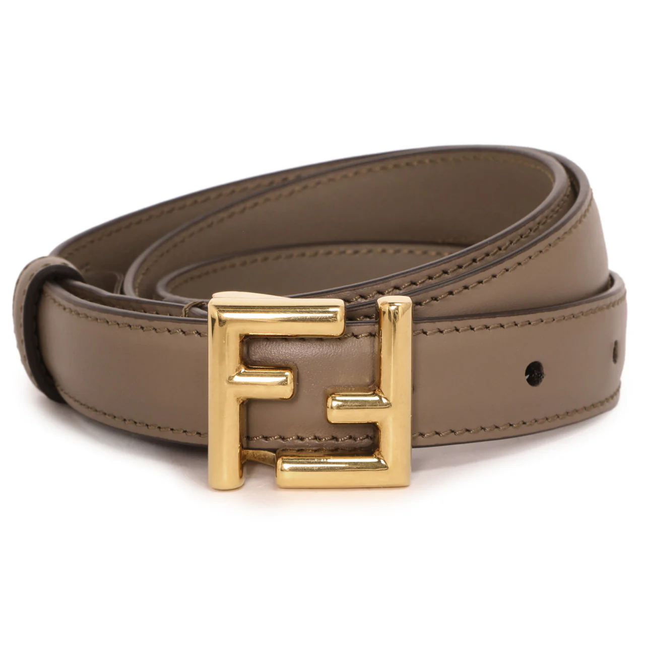 Fendi Grey Vitello King FF 20mm Belt - Image 4