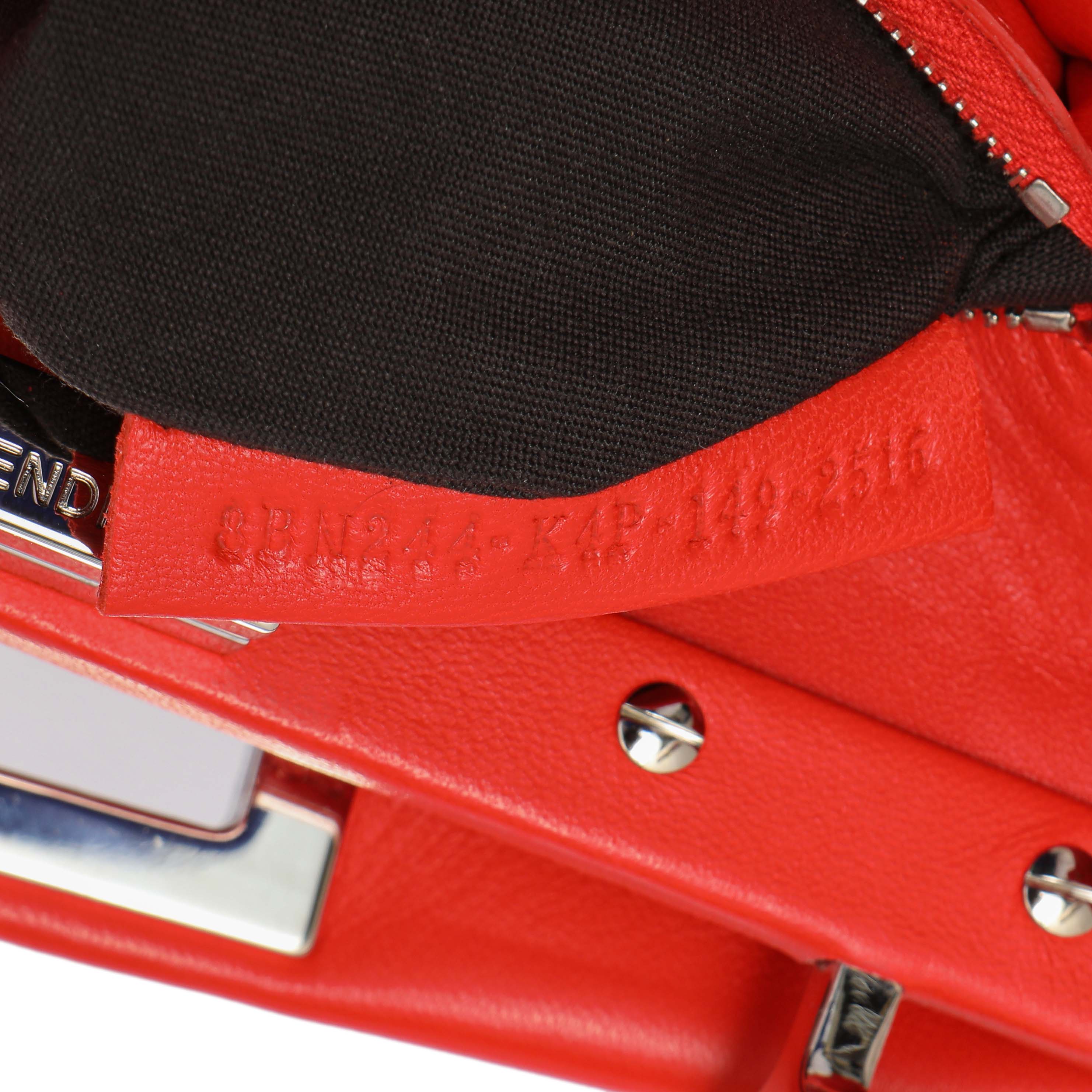 Fendi Papavero Nappa Mini Peekaboo Iconic Satchel - Image 10