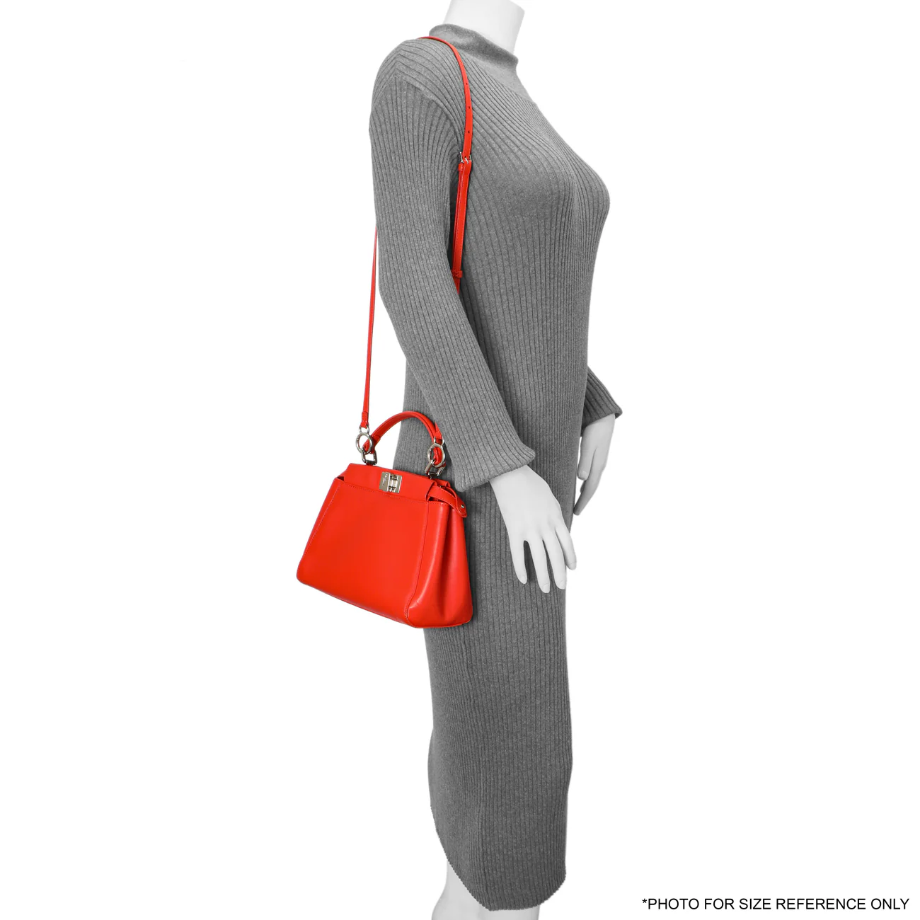 Fendi Papavero Nappa Mini Peekaboo Iconic Satchel - Image 13