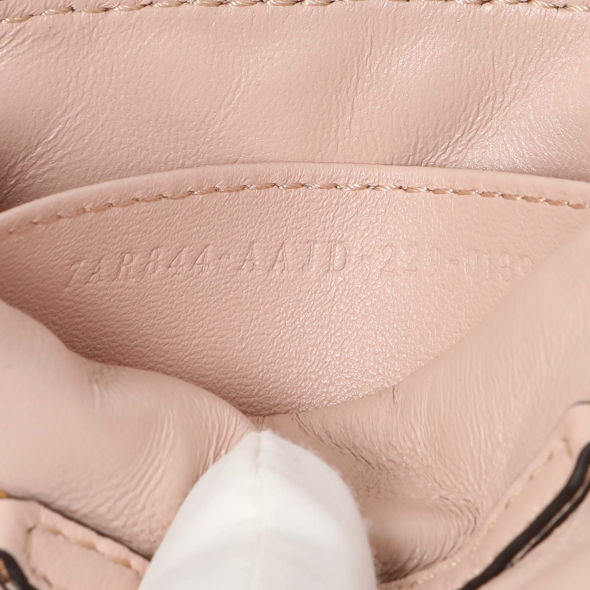 Fendi Pink Nappa Matisse FF Embossed Nano Baguette Charm - Image 6