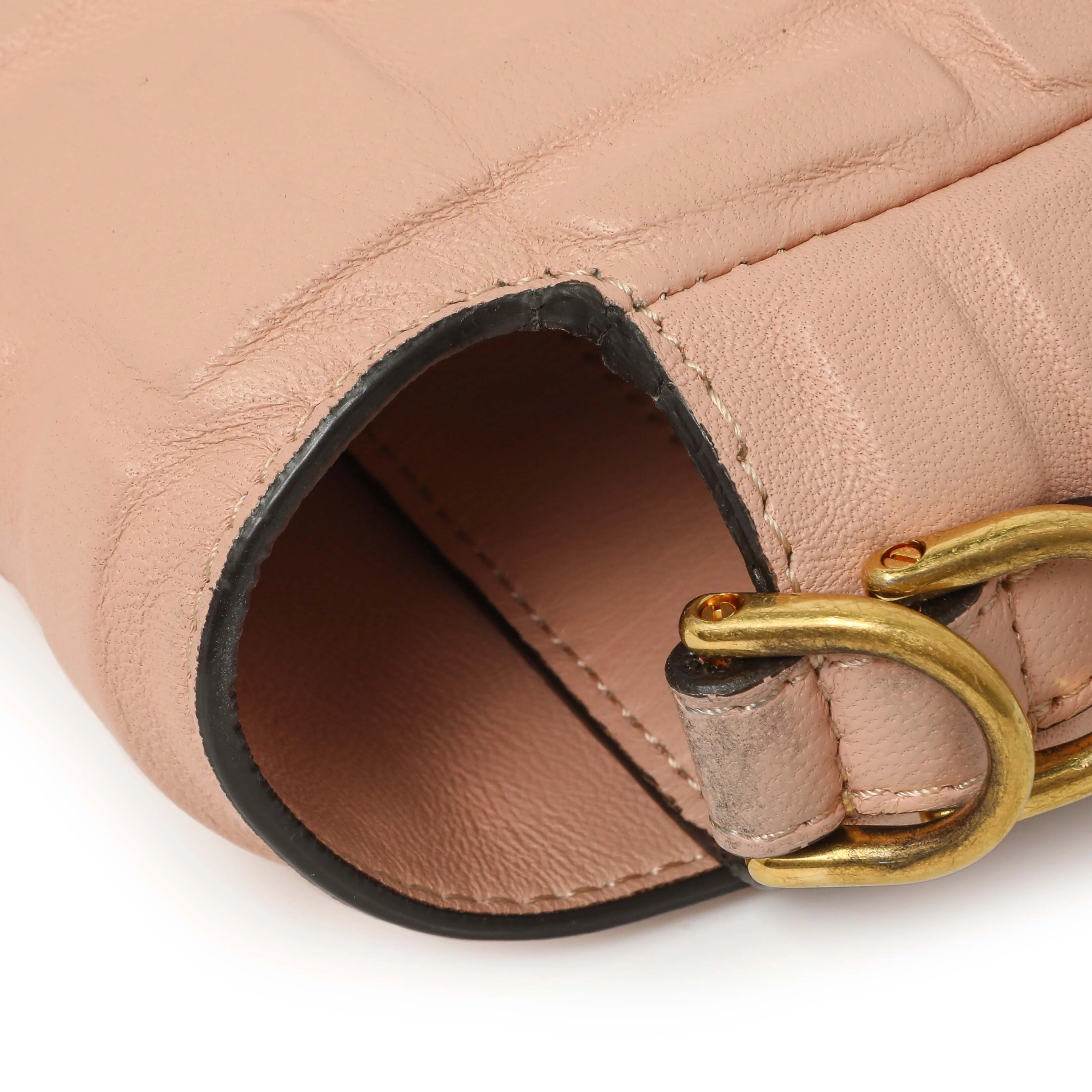 Fendi Rosa Bourbon Nappa FF 1974 Embossed Baguette - Image 12
