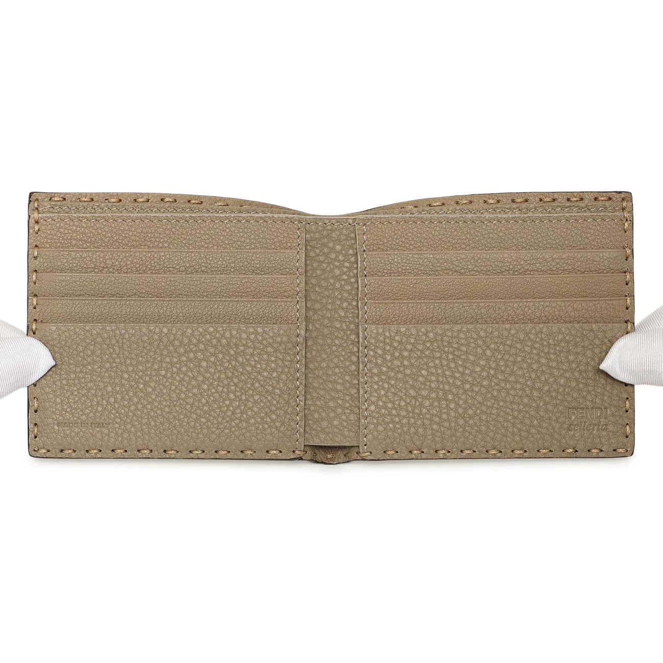 Fendi Taupe Selleria Bifold Wallet - Image 4