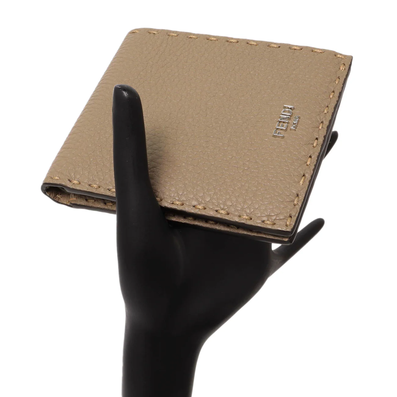 Fendi Taupe Selleria Bifold Wallet - Image 7