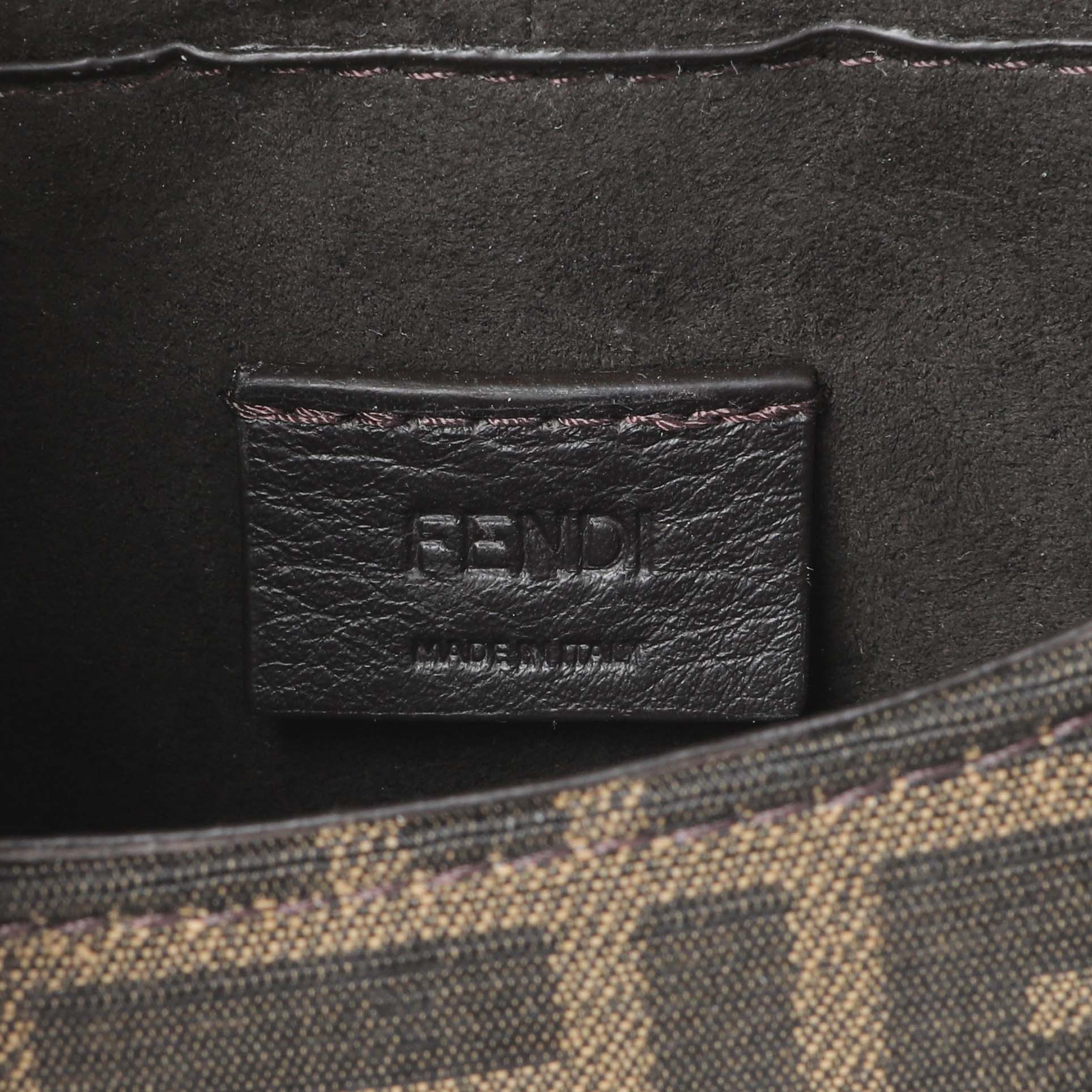 Fendi Tobacco Jacquard Vitello Cher Cuoio FF 1974 Nano C'mon - Image 5