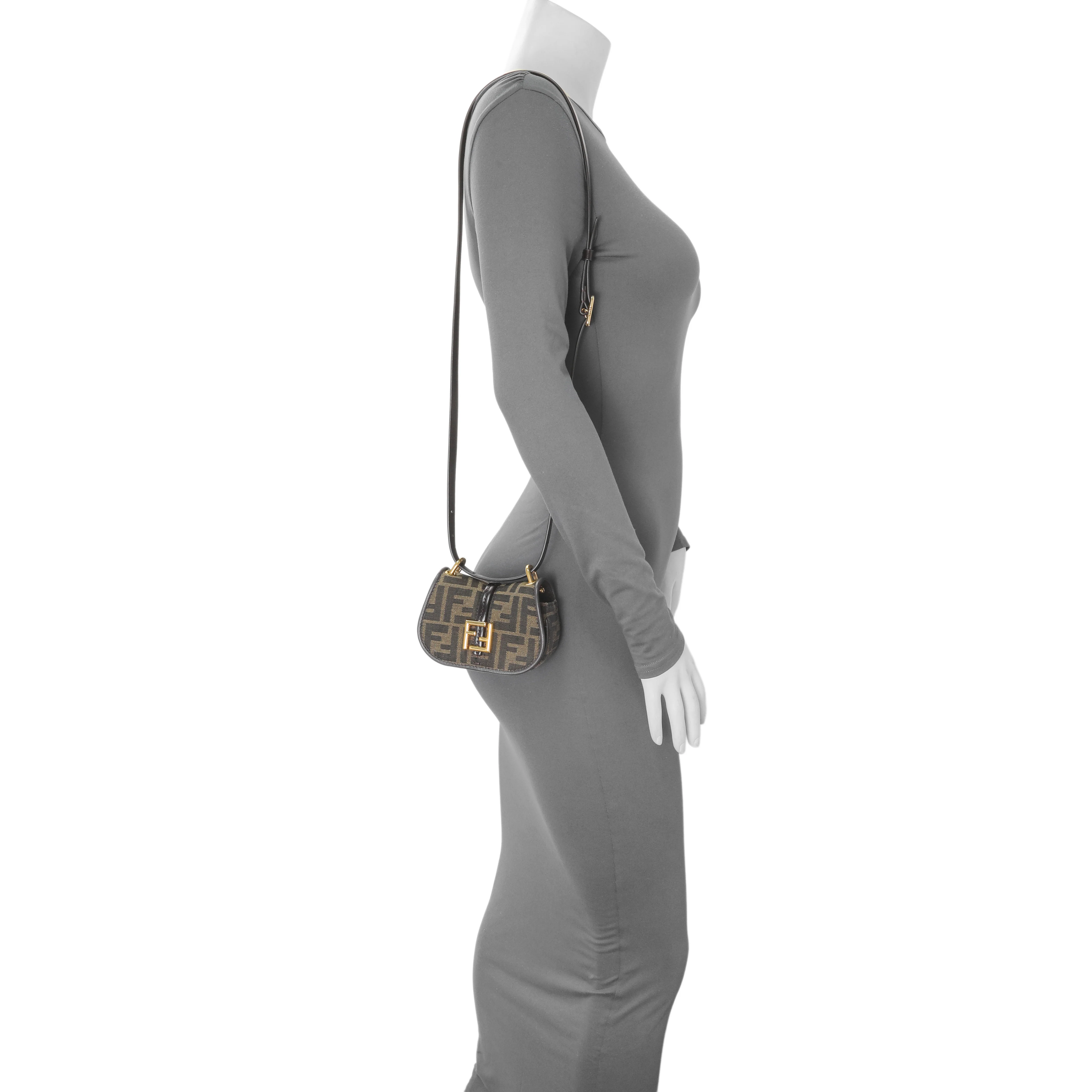 Fendi Tobacco Jacquard Vitello Cher Cuoio FF 1974 Nano C'mon - Image 7