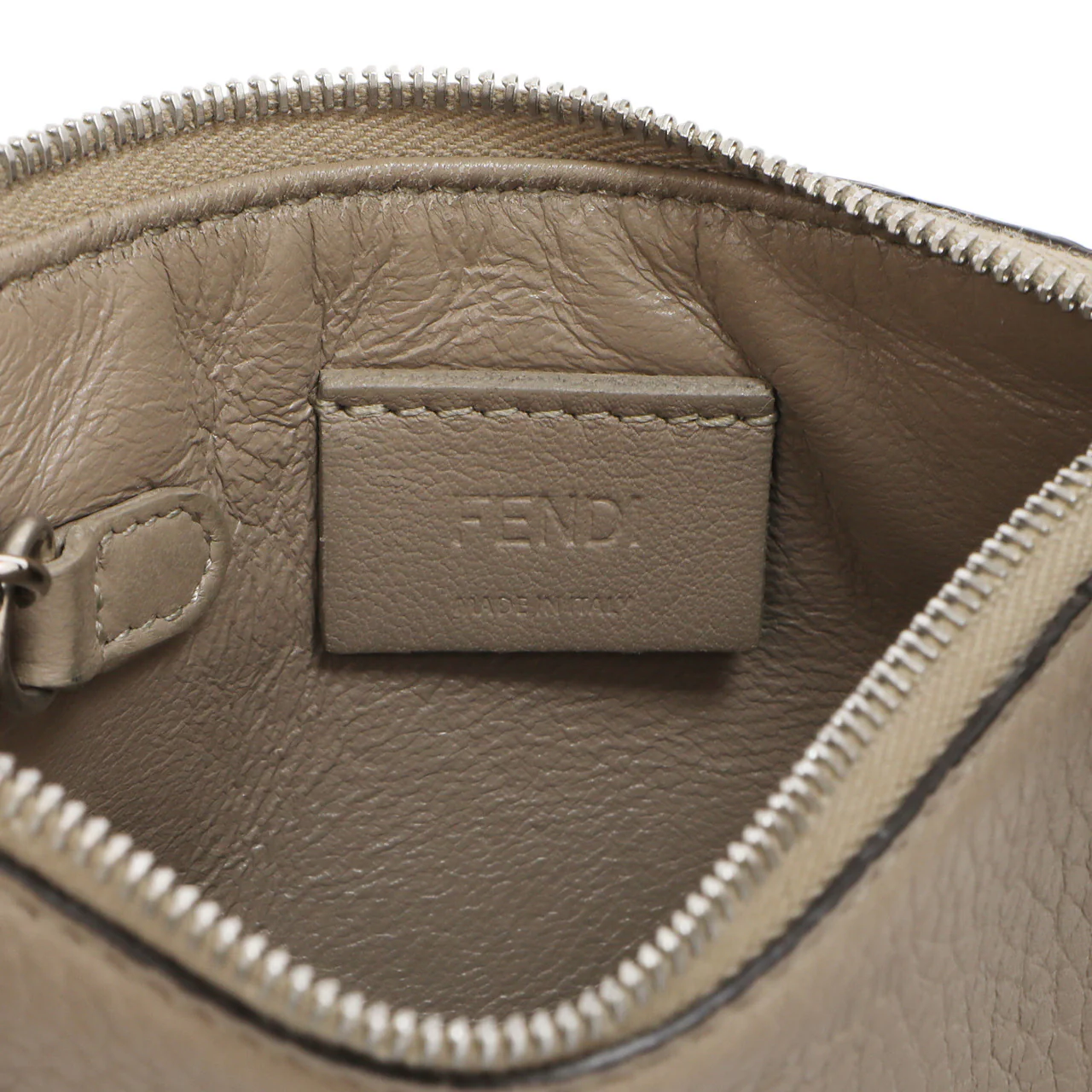 Fendi Tortora Cuoio Romano Vitello Grace Key Case Pouch - Image 5