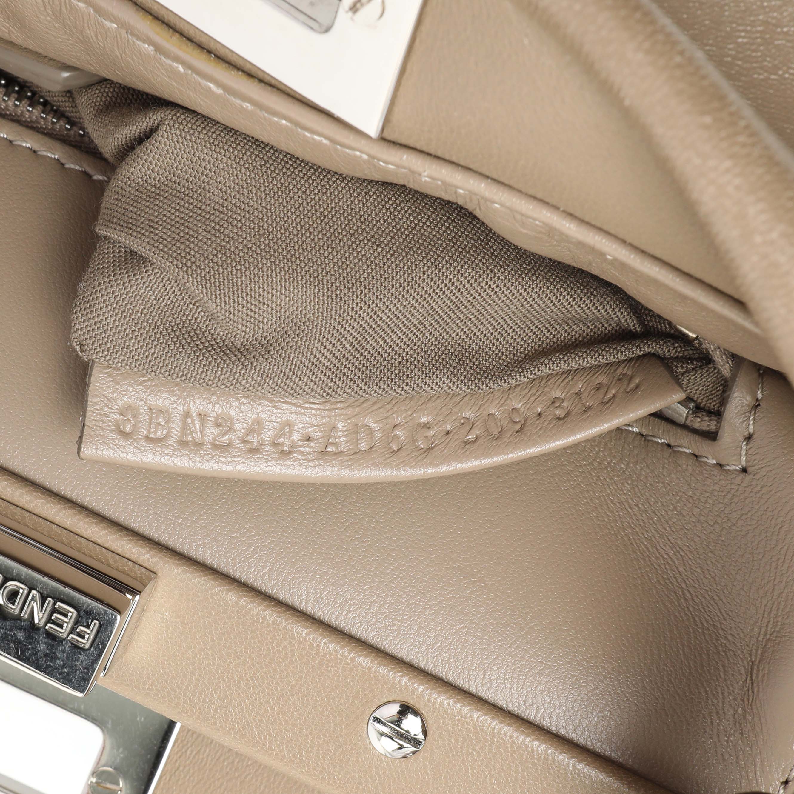 Fendi Tortora Nappa Mini Peekaboo Iconic Satchel - Image 10