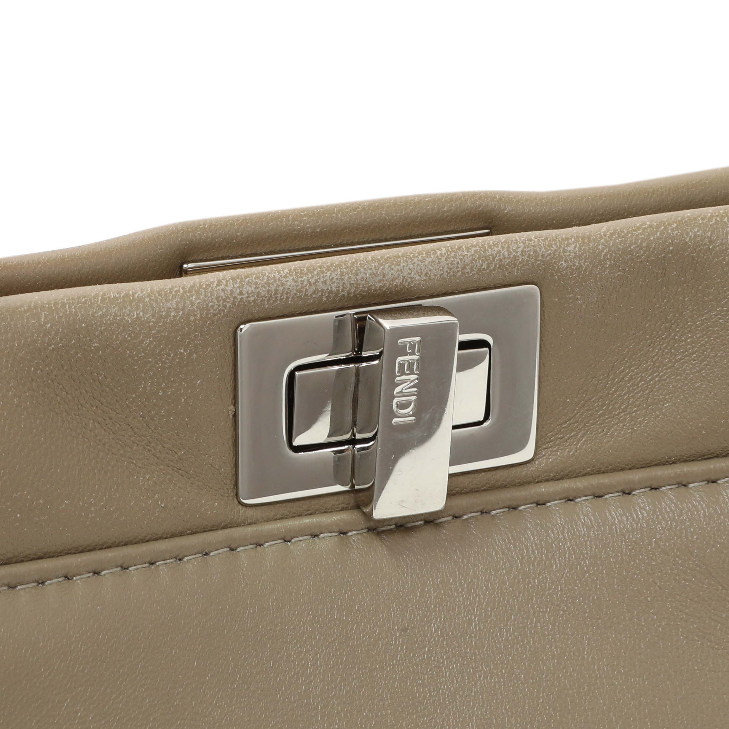 Fendi Tortora Nappa Mini Peekaboo Iconic Satchel - Image 11