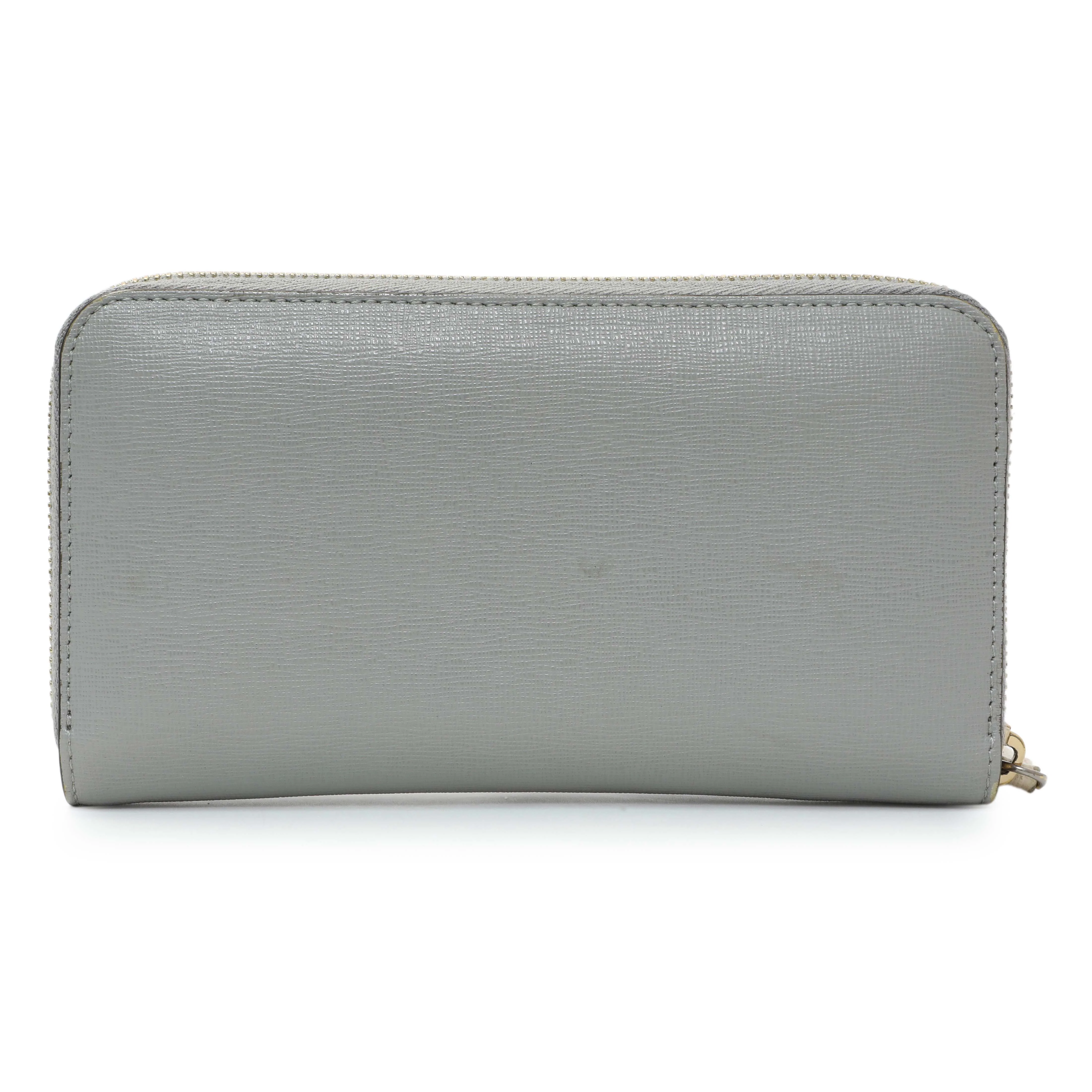 Fendi Vitello Elite Monster Eyes Studded Zip Around Wallet - Image 2