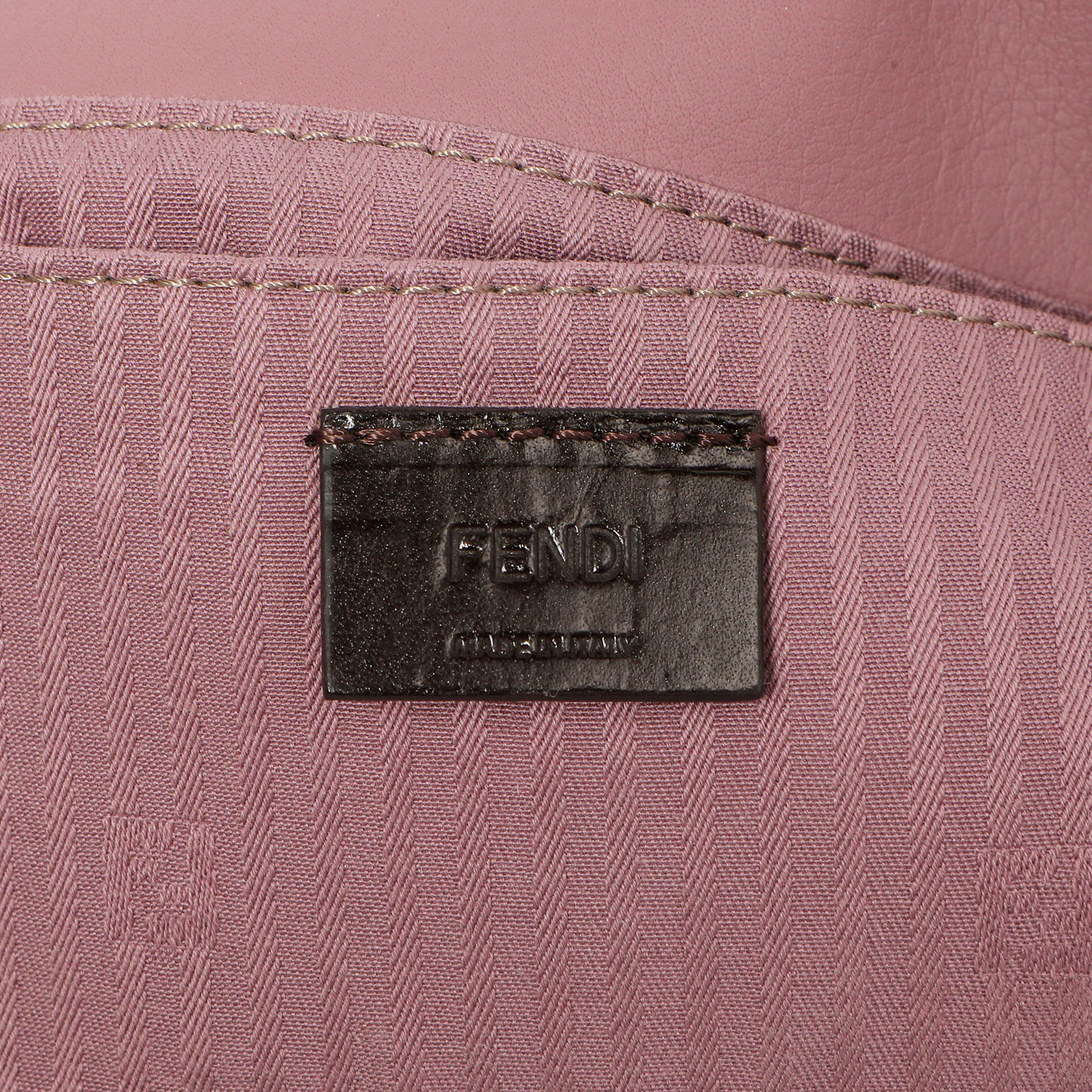 Fendi Vitello Flamingo Fendista Pouchette Crossbody - Image 5