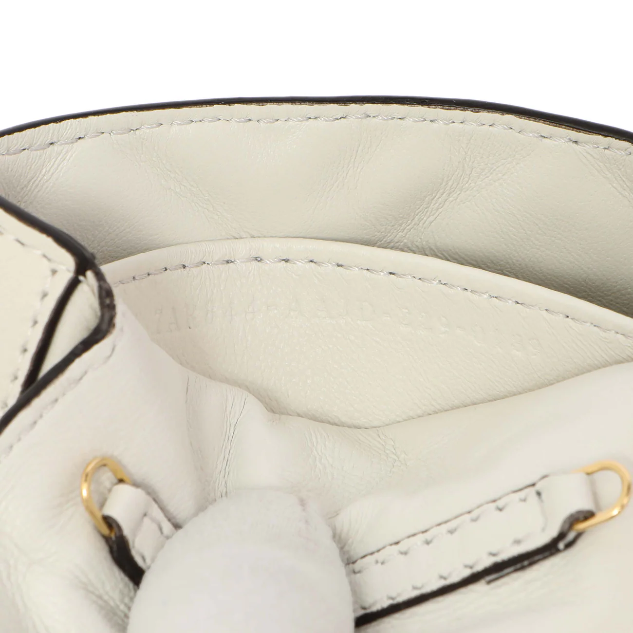 Fendi White Nappa Matisse FF Embossed Nano Baguette Charm - Image 6