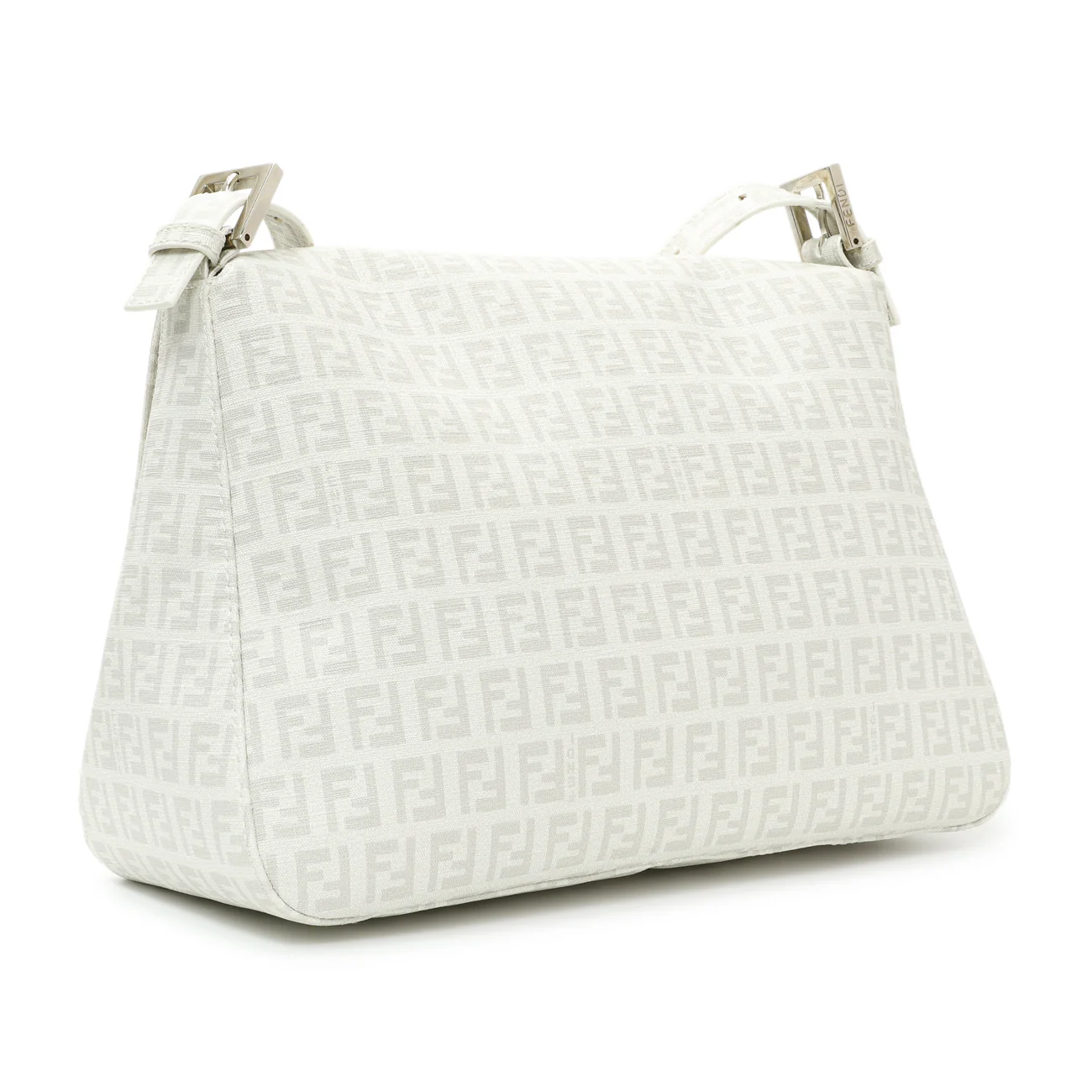 Fendi White Zucchino Mama Baguette - Image 2