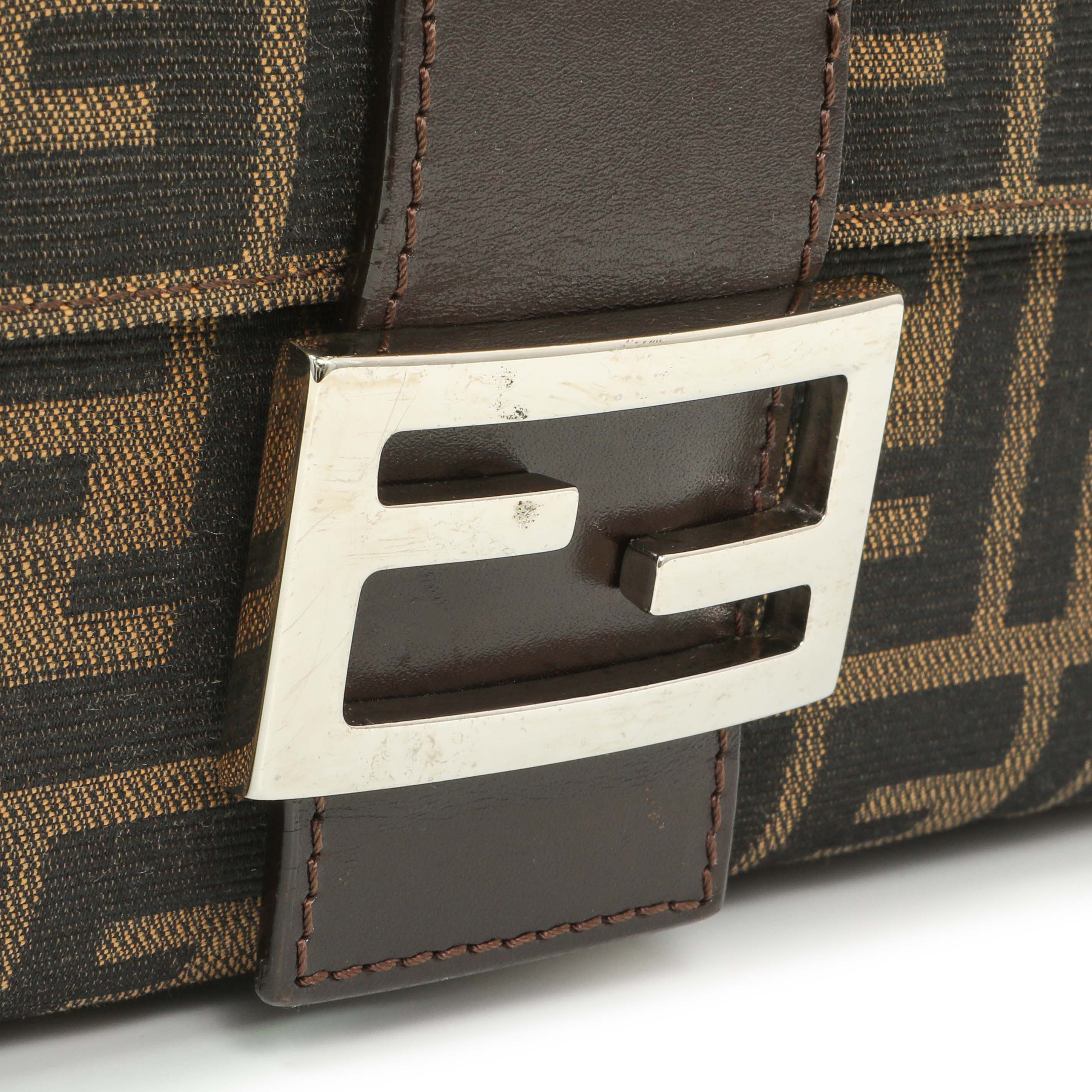 Fendi Zucca Mama Baguette Zip Shoulder Bag - Image 11