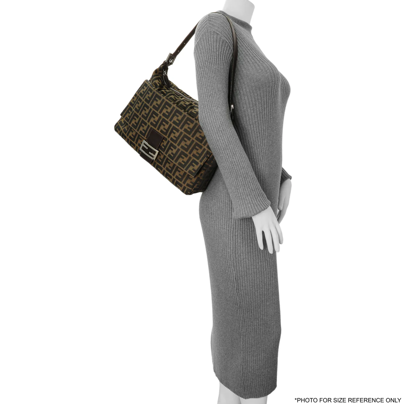 Fendi Zucca Mama Baguette Zip Shoulder Bag - Image 12