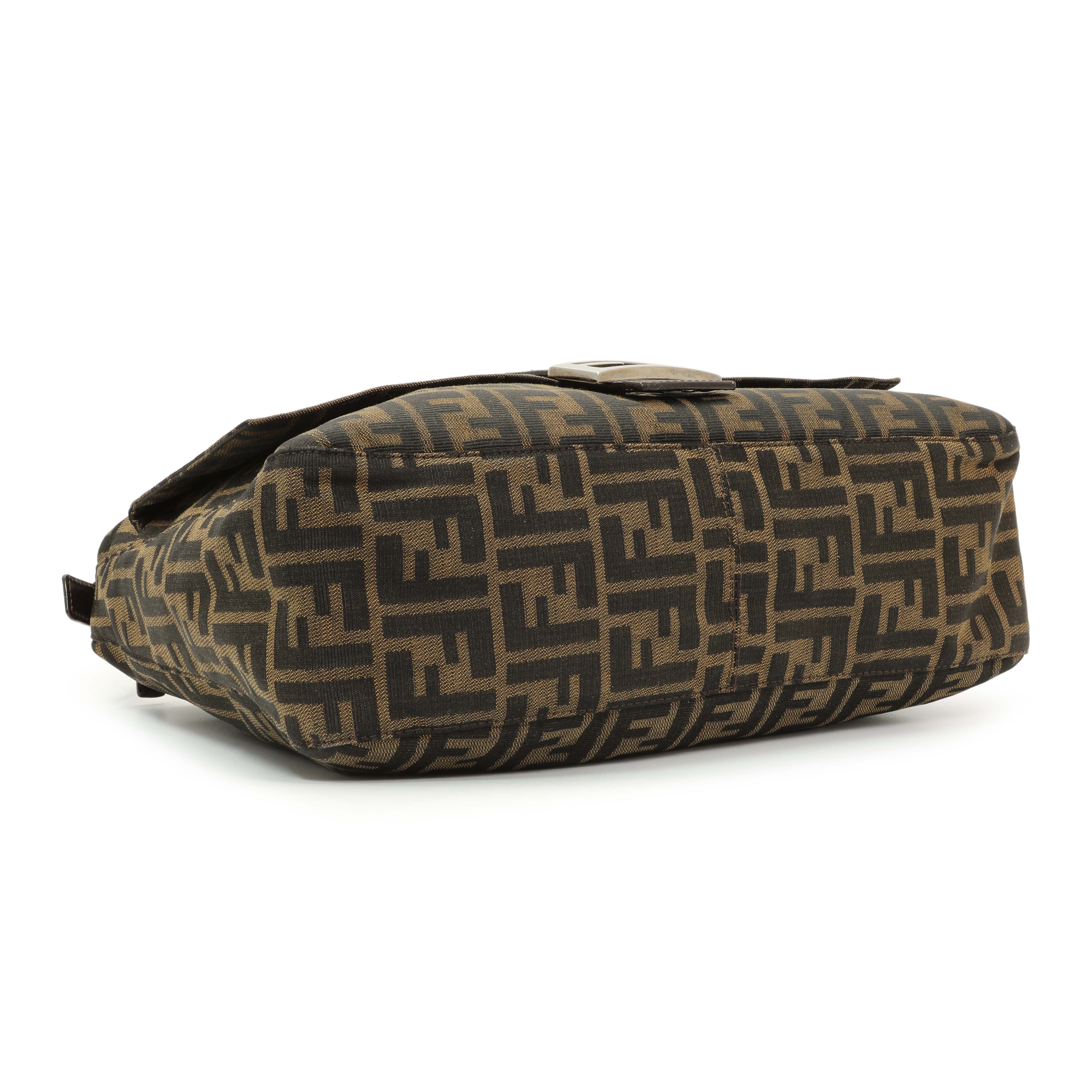 Fendi Zucca Mama Baguette Zip Shoulder Bag - Image 3