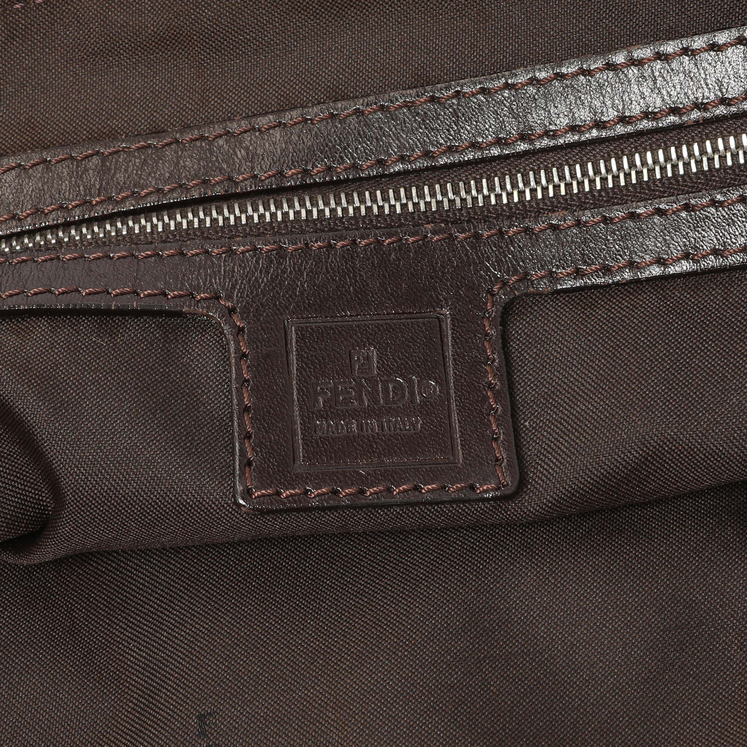Fendi Zucca Mama Baguette Zip Shoulder Bag - Image 9